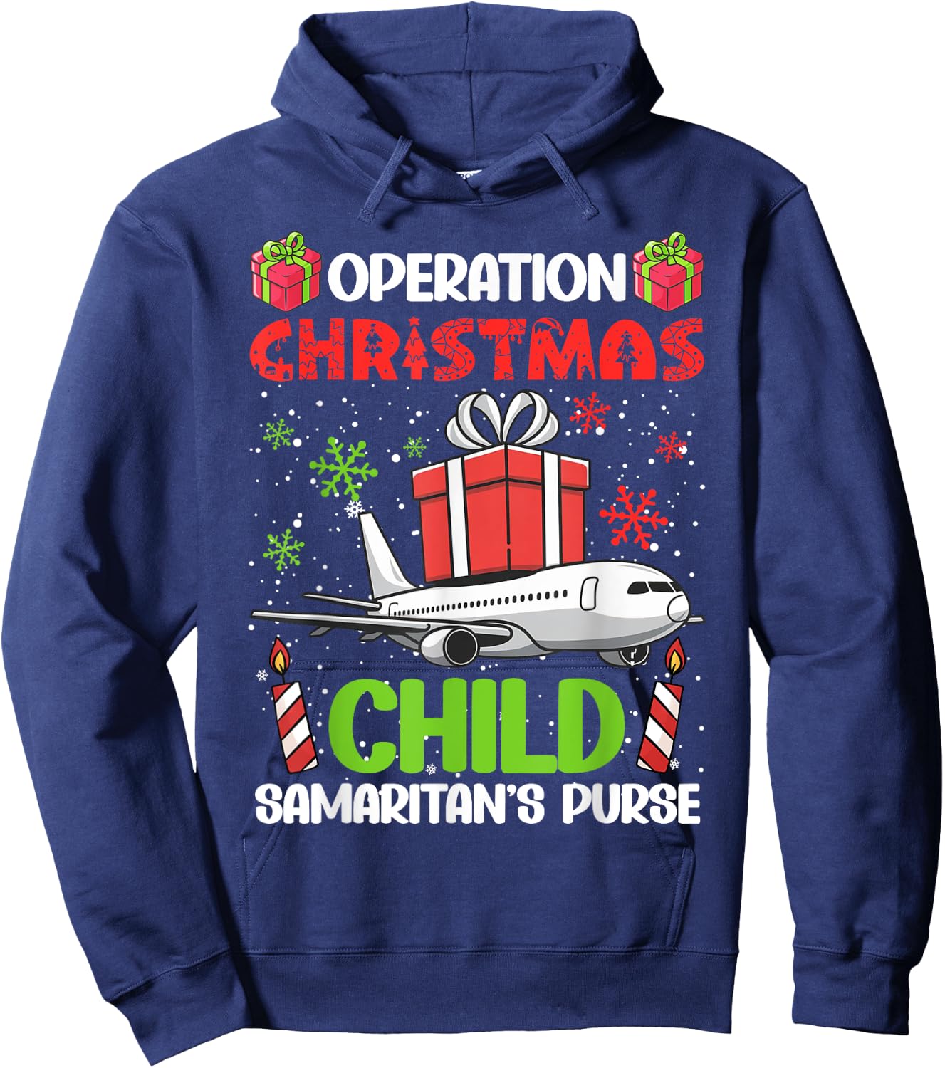 Operation Christmas Child Smaritan's Purse Funny Family Xmas Hoodie - Hoodie | Navy