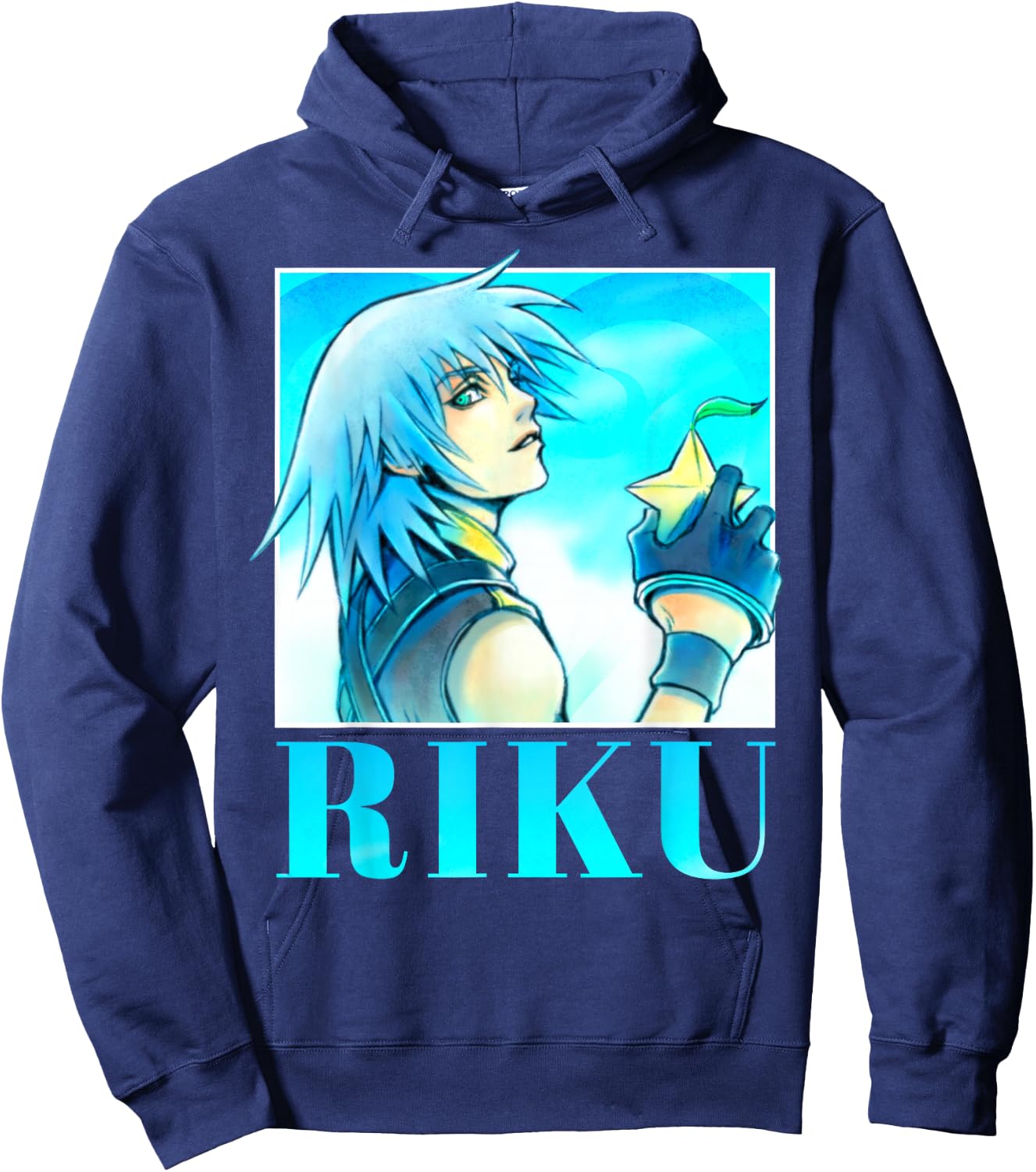 Disney Kingdom Hearts Riku Paopu Fruit Portrait Hoodie - Hoodie | Navy