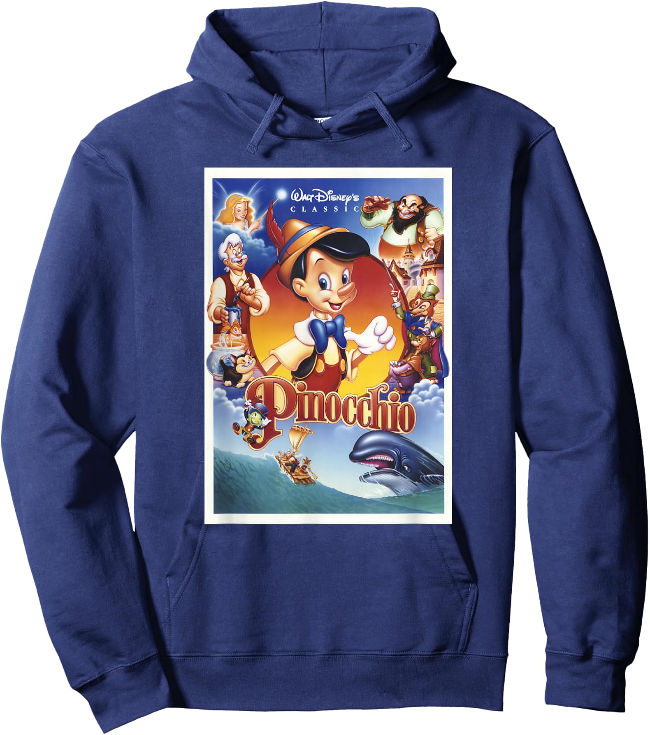 Disney Pinocchio Movie Poster Group Shot Hoodie - Hoodie | Navy