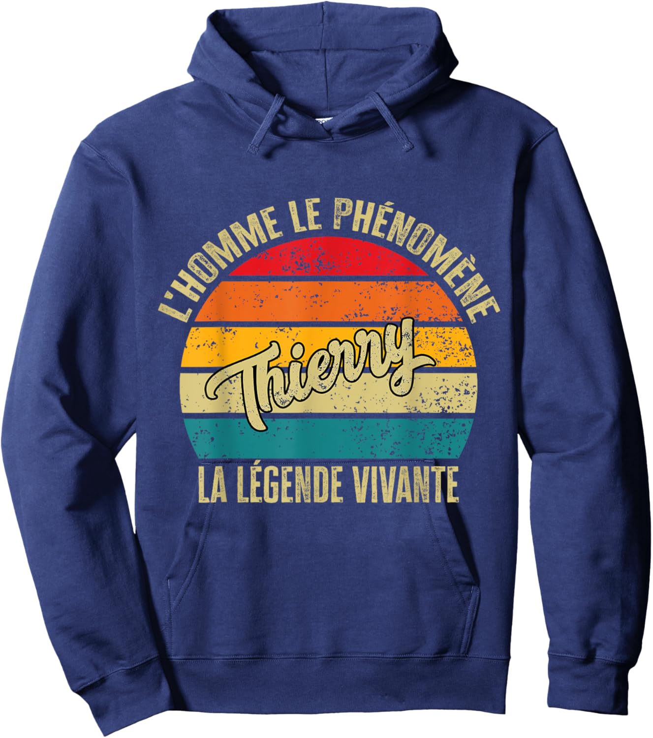 Thierry Personalised Gift Humour Man The Legend Living , Black, S Hoodie - Hoodie | Navy