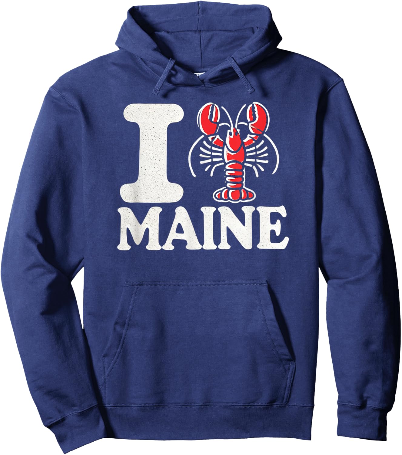 I Love Maine - I Lobster Maine - Heart Shape Lobster Hoodie - Hoodie | Navy
