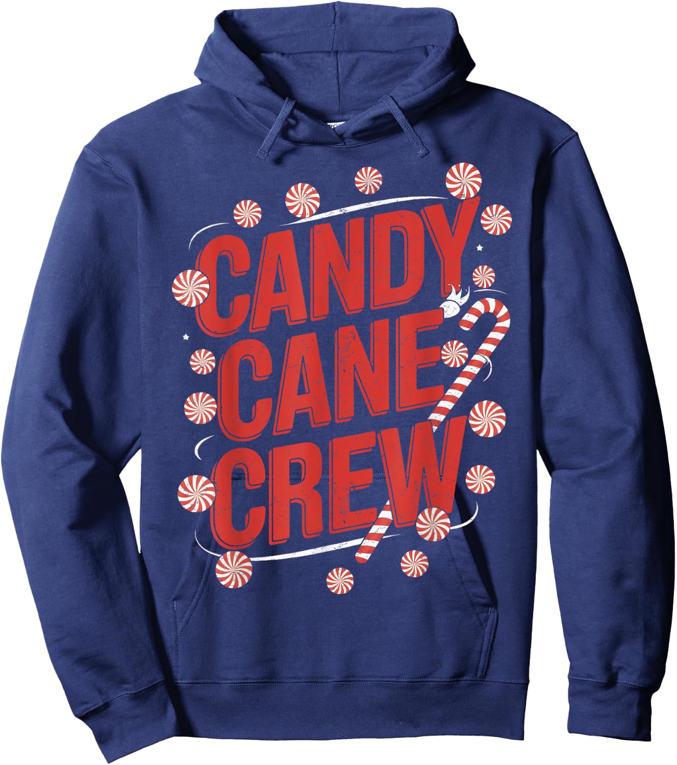 Candy Cane Family Candy Cane Crew Christmas Candy Cane Squad Hoodie - Hoodie | Navy