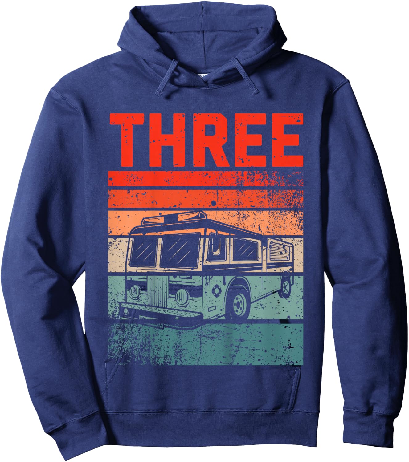 3 Year Old Shirt 3rd Birthday Boy Firefighter Fire Truck Hoodie - Hoodie | Navy