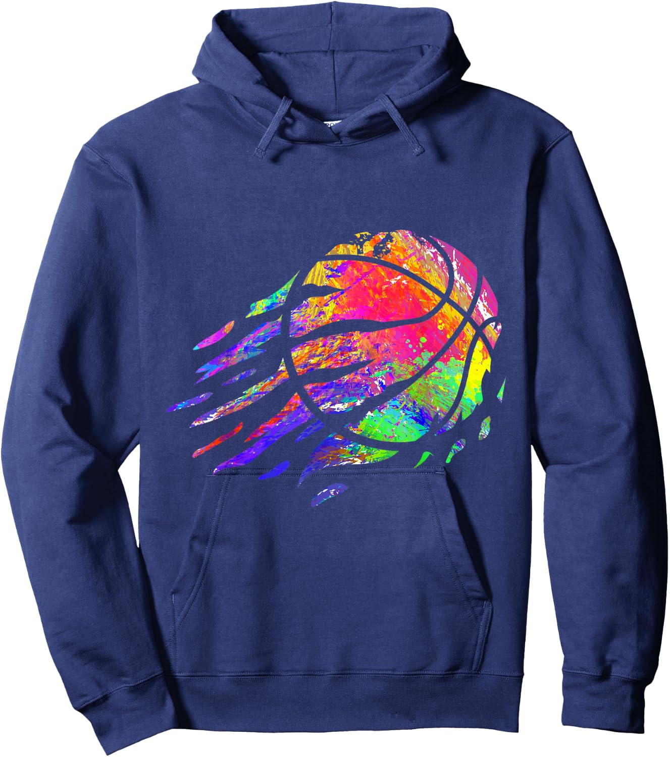 Basketball Sport Splash Basketball Player Ball Sports Hoodie - Hoodie | Navy