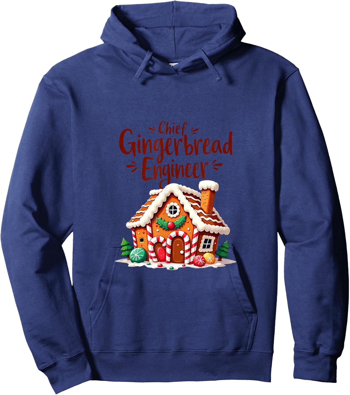 Chief Gingerbread Engineer | Funny Christmas Design Hoodie - Hoodie | Navy