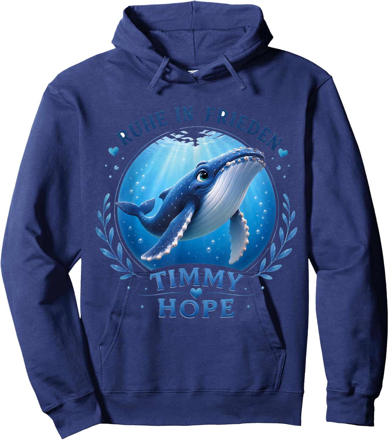 Timmy Hope Buckelwal Wal R.I.P. Ruhe in Frieden Rest Peace Hoodie - Hoodie | Navy