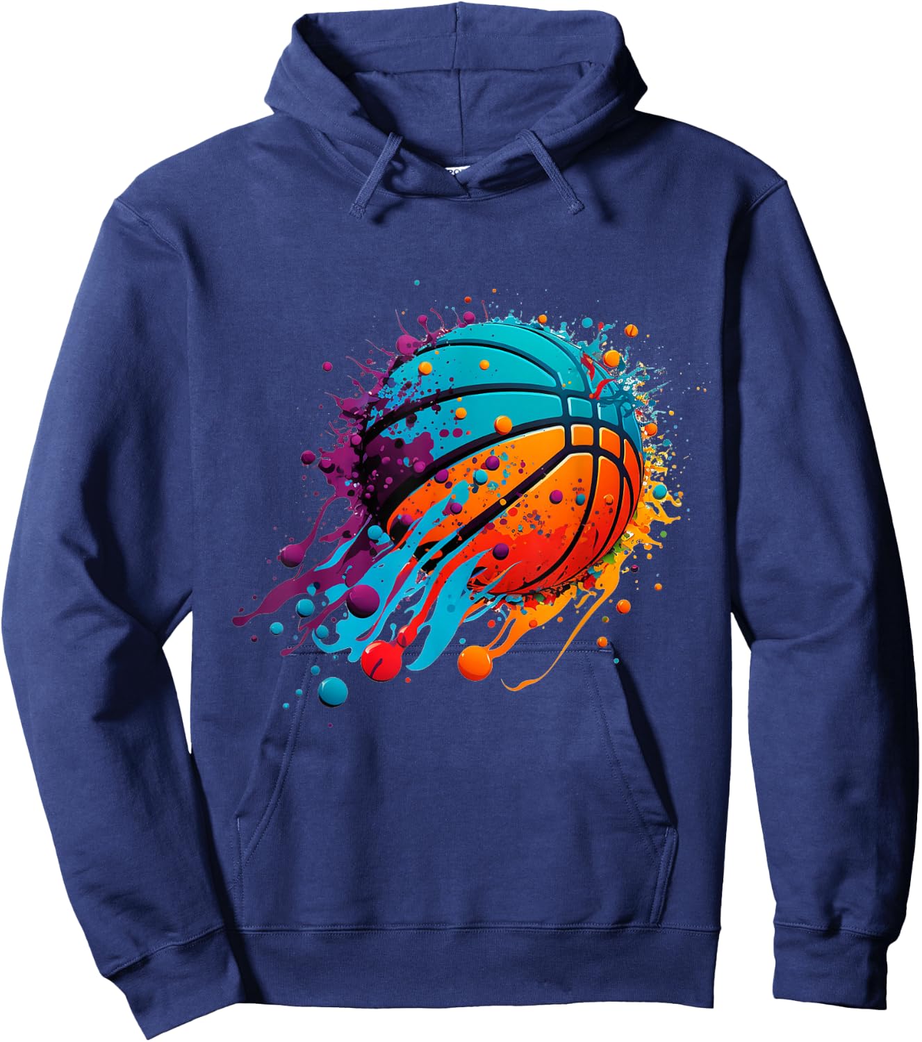 Basketball Splash Team Player Baller Basketball Player Hoodie - Hoodie | Navy