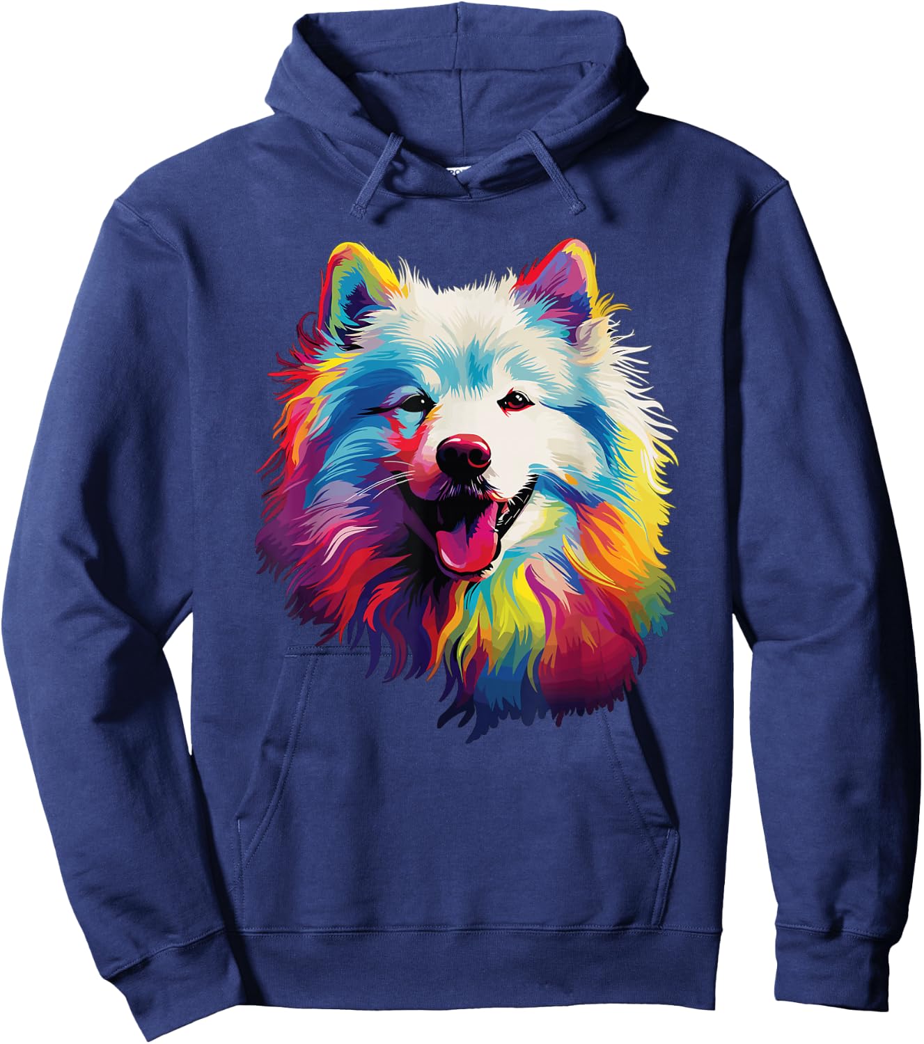 Watercolour Colourful Samoyed Dogs Hoodie - Hoodie | Navy