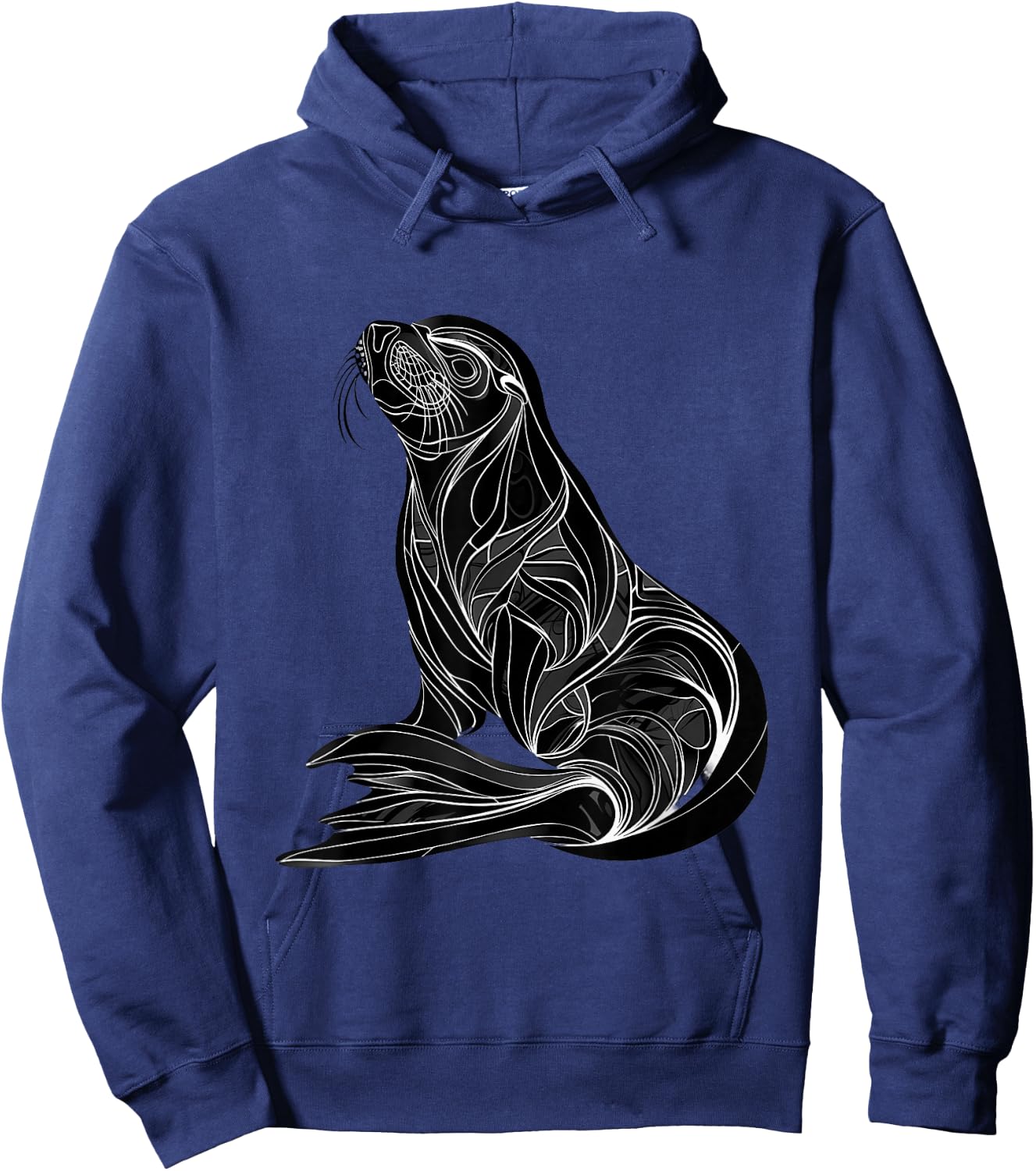 Seal Ocean Sea Seal Marine Mammal Sea Ocean Animal Artwork Hoodie - Hoodie | Navy