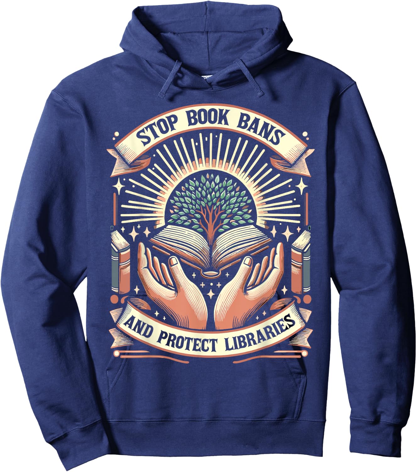 Banned Books Librarian Reading Hoodie - Hoodie | Navy