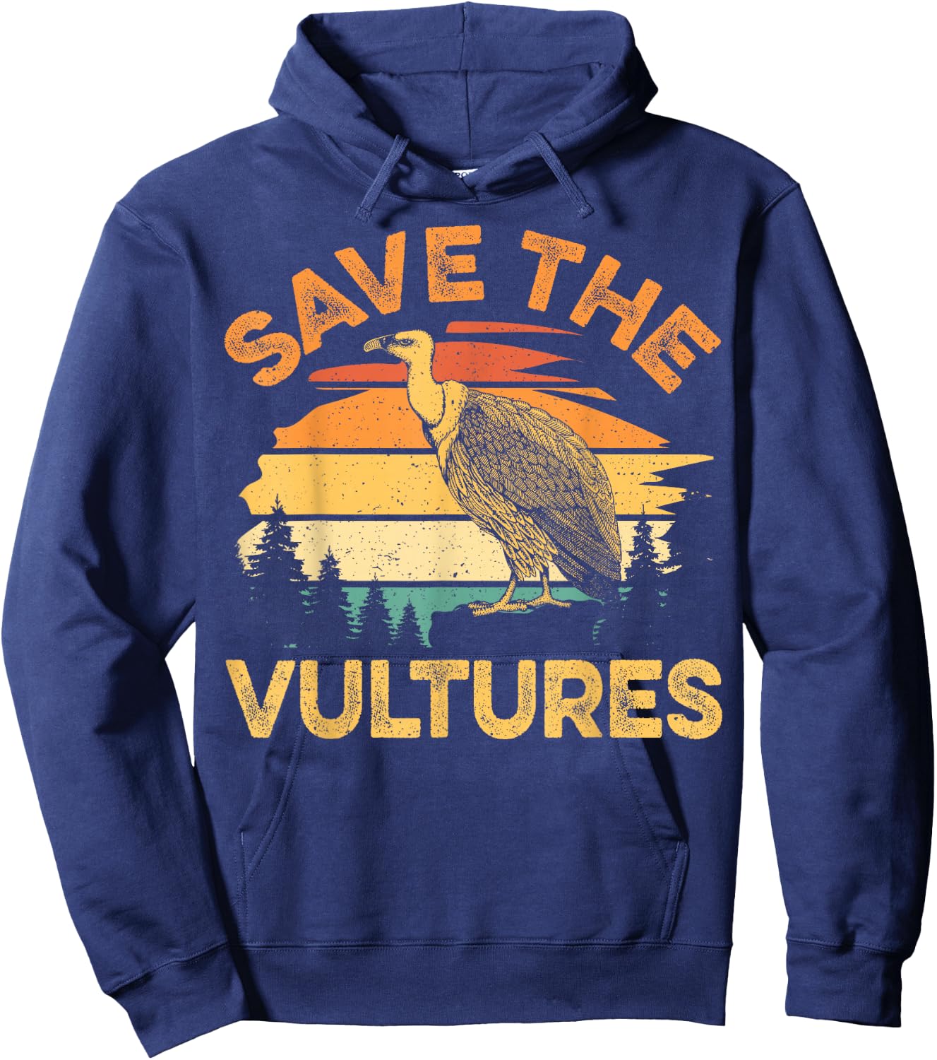 Save the vultures Quote for a Turkey Vulture Lover Hoodie - Hoodie | Navy