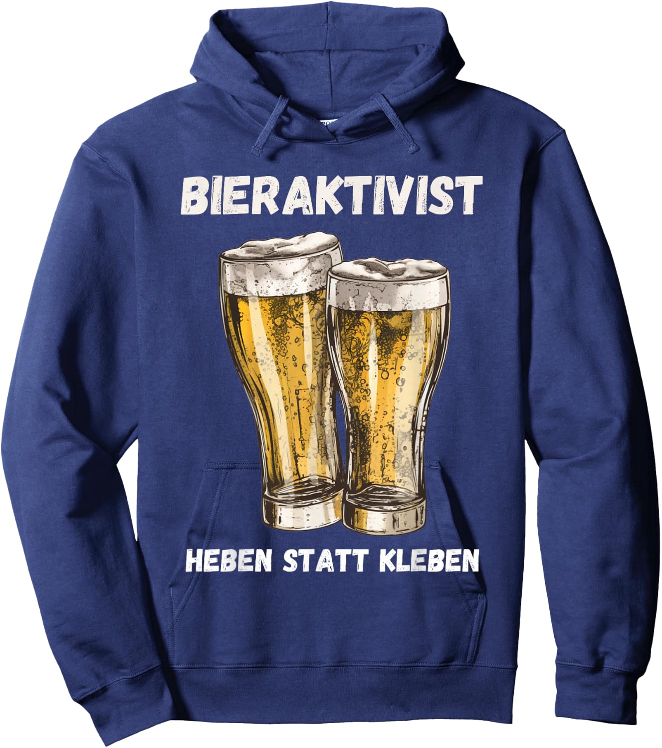 Beer Activist for Beer Lovers (Lifting Instead of Sticking), black Hoodie - Hoodie | Navy