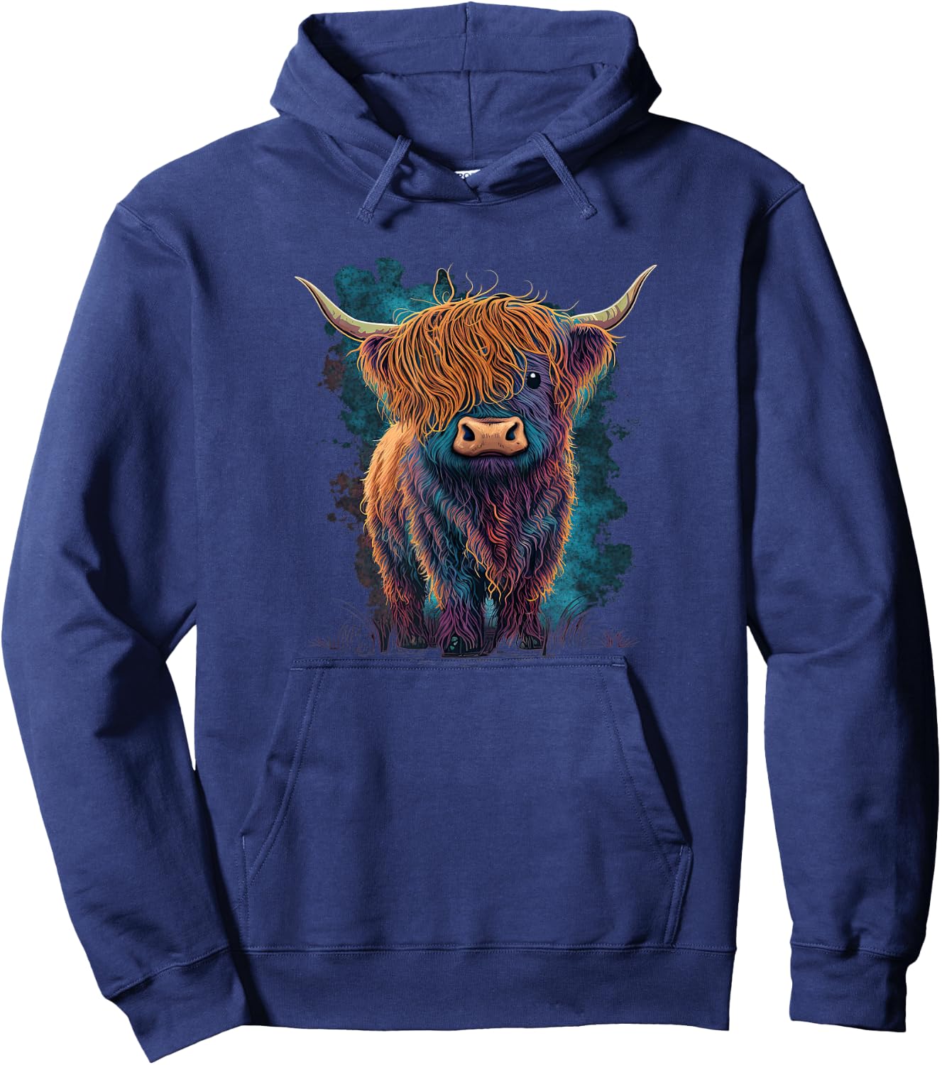 Cute Highland cattle Cow Funny Highland Cow Hoodie - Hoodie | Navy