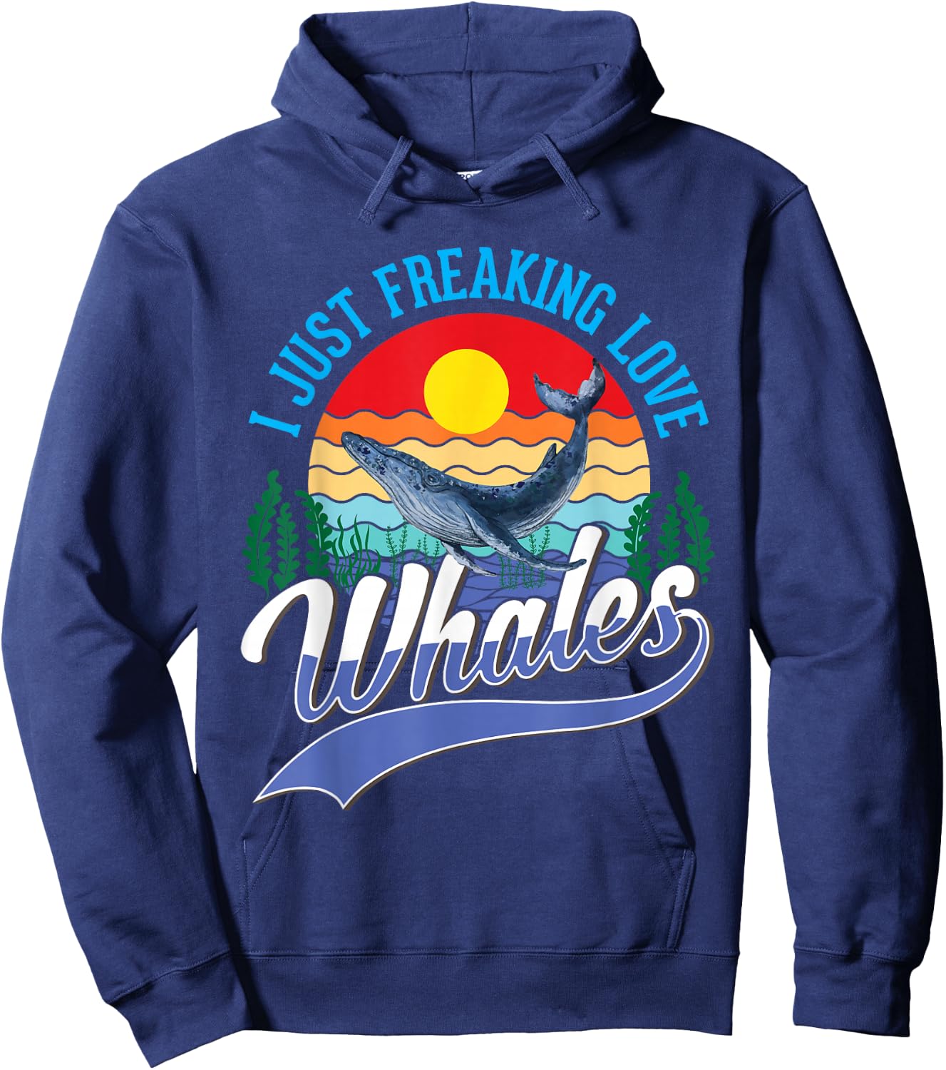 I just freaking love Whales Humpback Whale Blue Whale Hoodie - Hoodie | Navy
