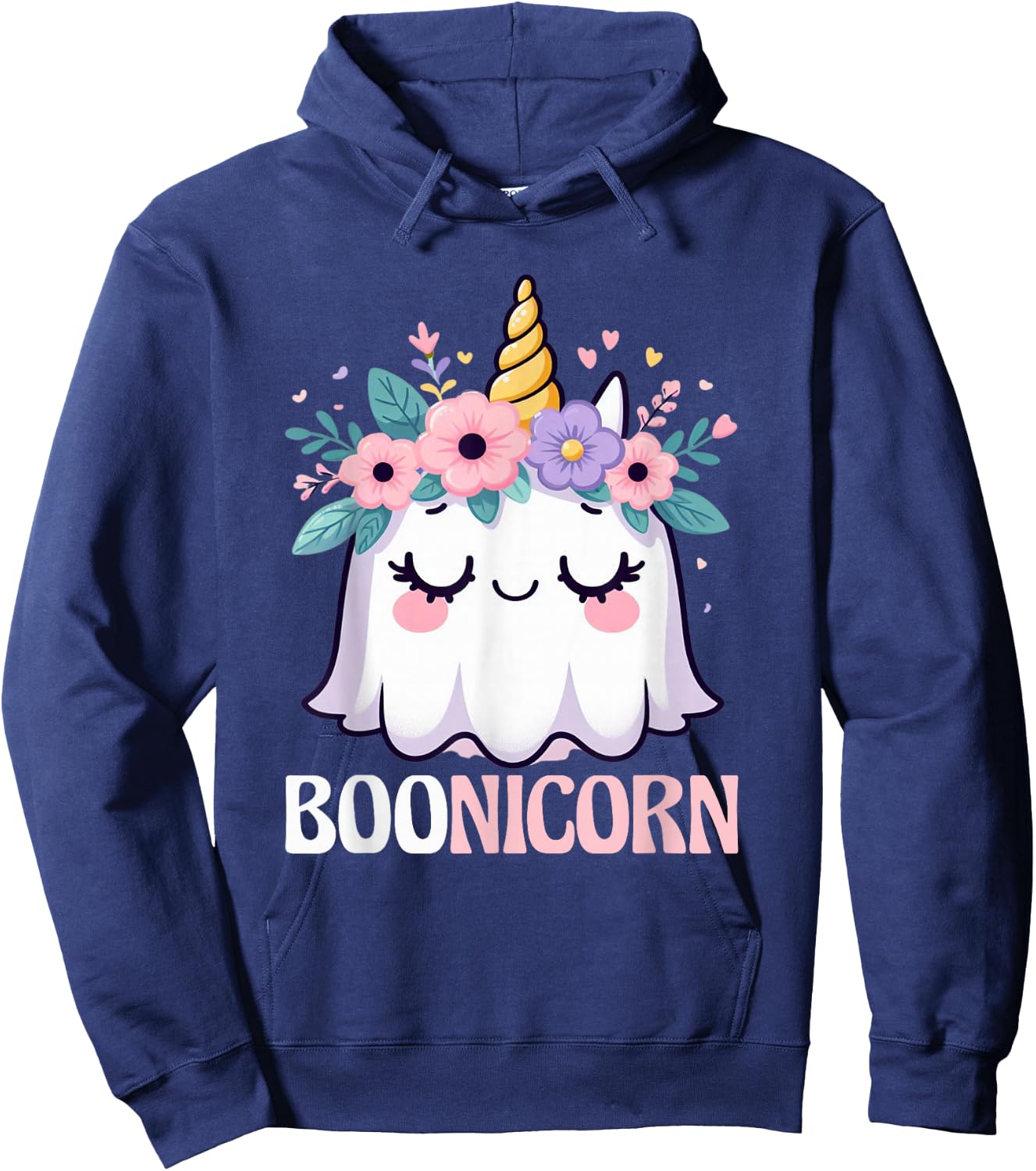 Boonicorn Unicorn Ghost, Unicorn Halloween for Girls Hoodie - Hoodie | Navy