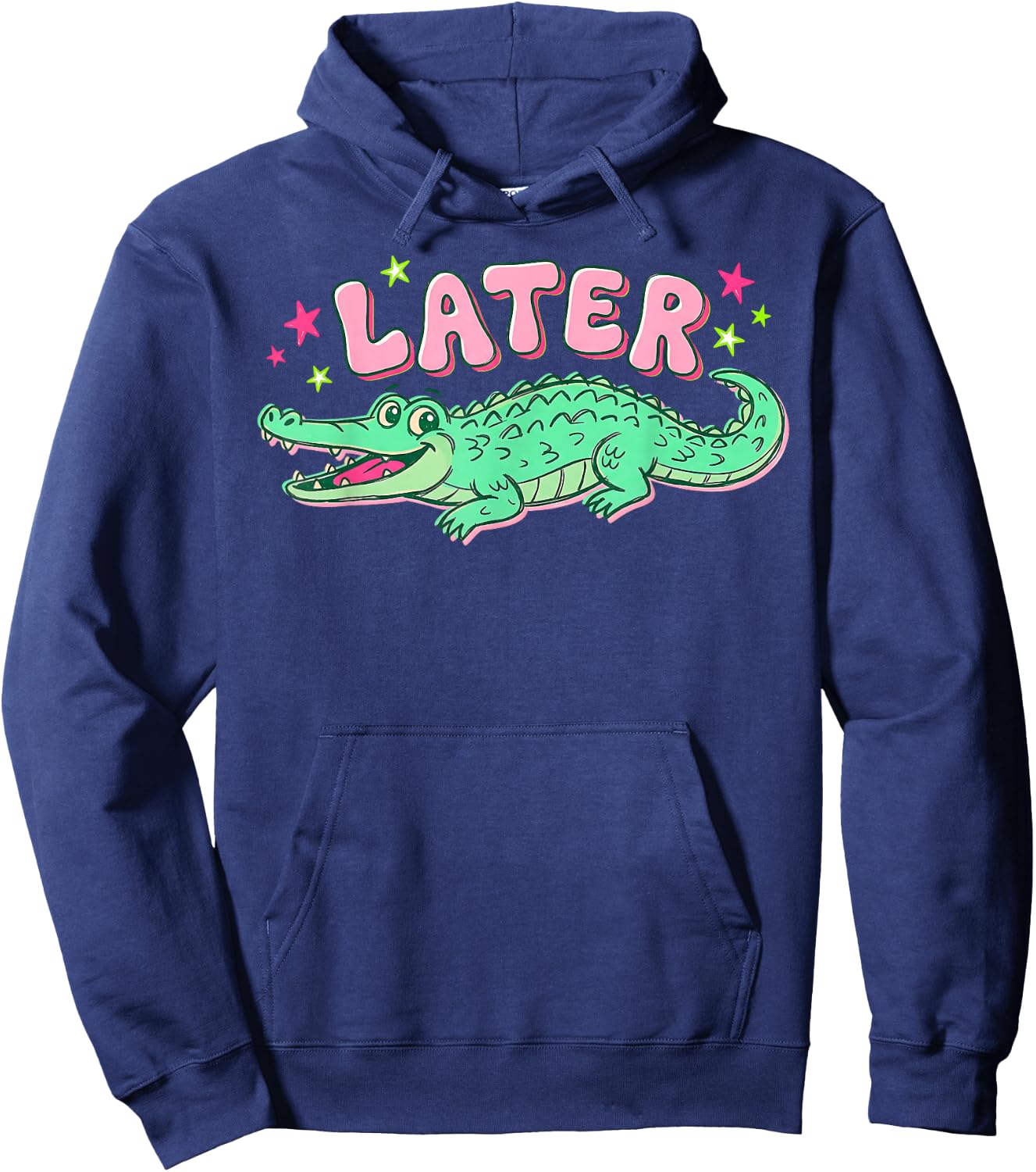 Funny Later Gator Sarcastic Saying Vintage Later Alligator Hoodie - Hoodie | Navy