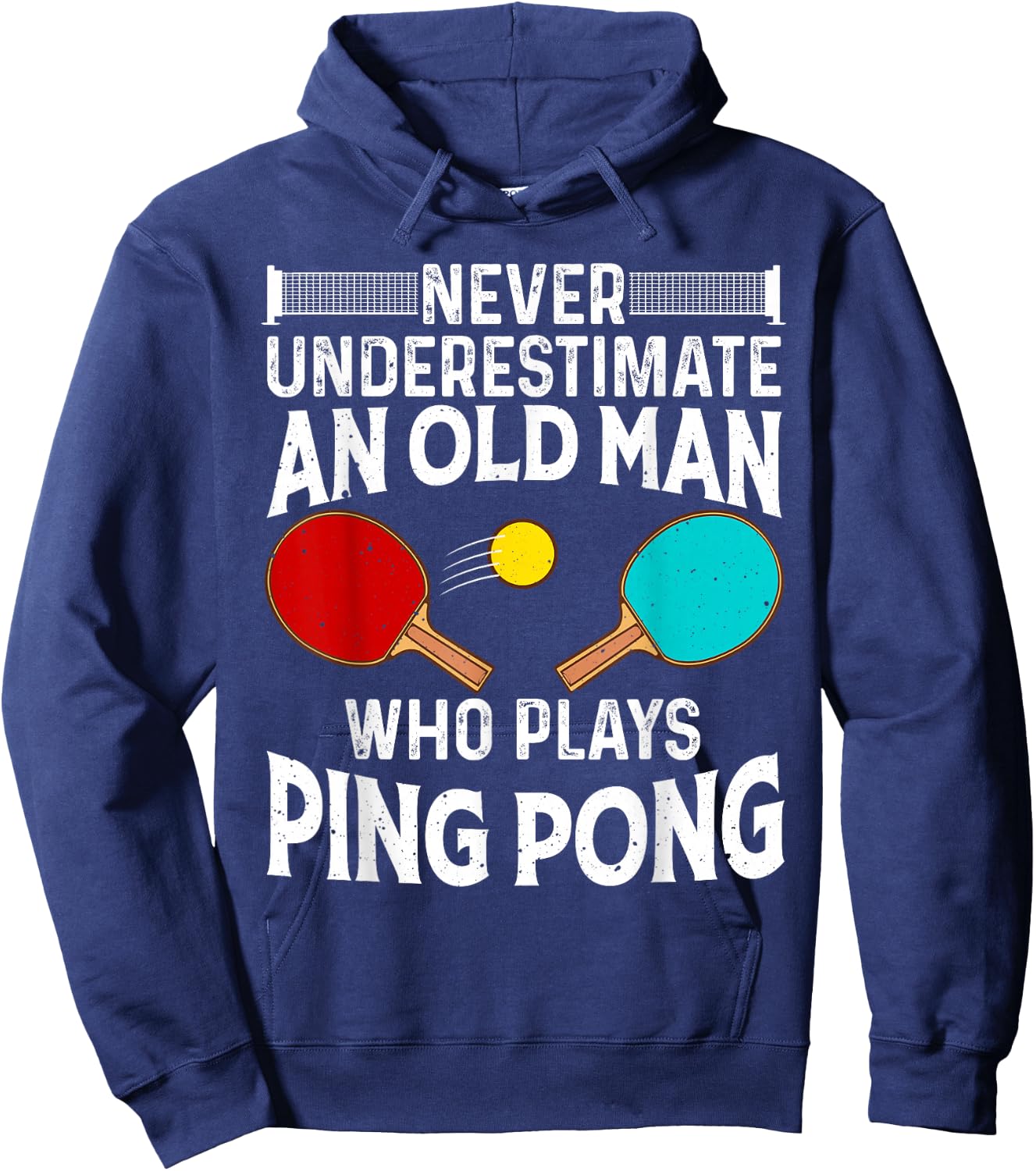 Funny Ping Pong Design Men Dad Grandpa Table Tennis Player Hoodie - Hoodie | Navy