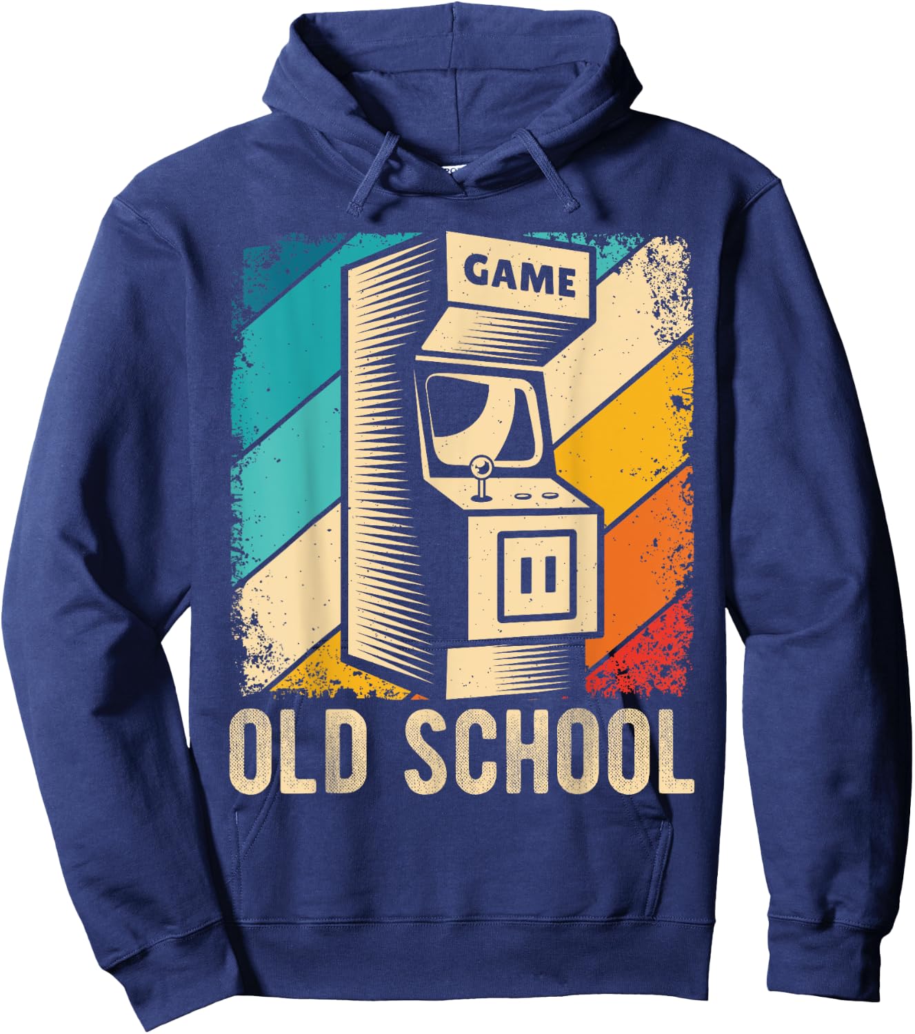 Game OLD SCHOOL Retro Arcade Game Gaming Gamer , Black, S Hoodie - Hoodie | Navy
