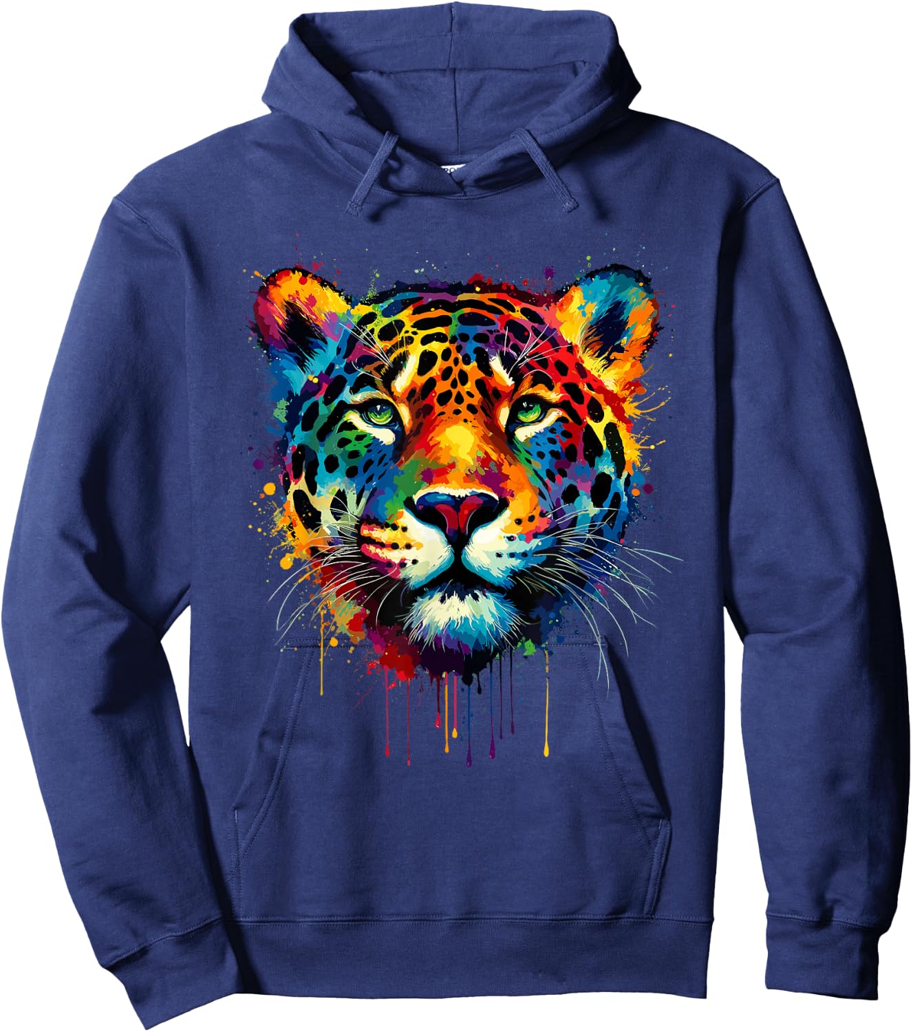 Colorful Splash Art Jaguar Jaguars Zoo Hoodie - Hoodie | Navy