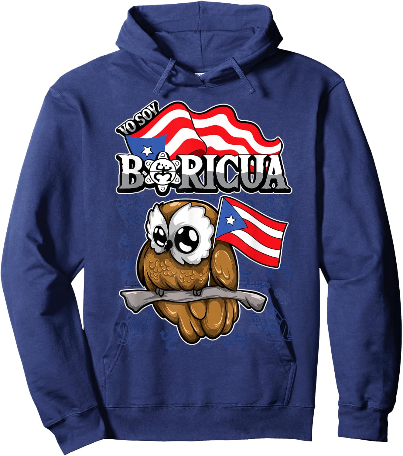 Yo Soy Boricua - Puerto Rico Animals - Owl Hoodie - Hoodie | Navy