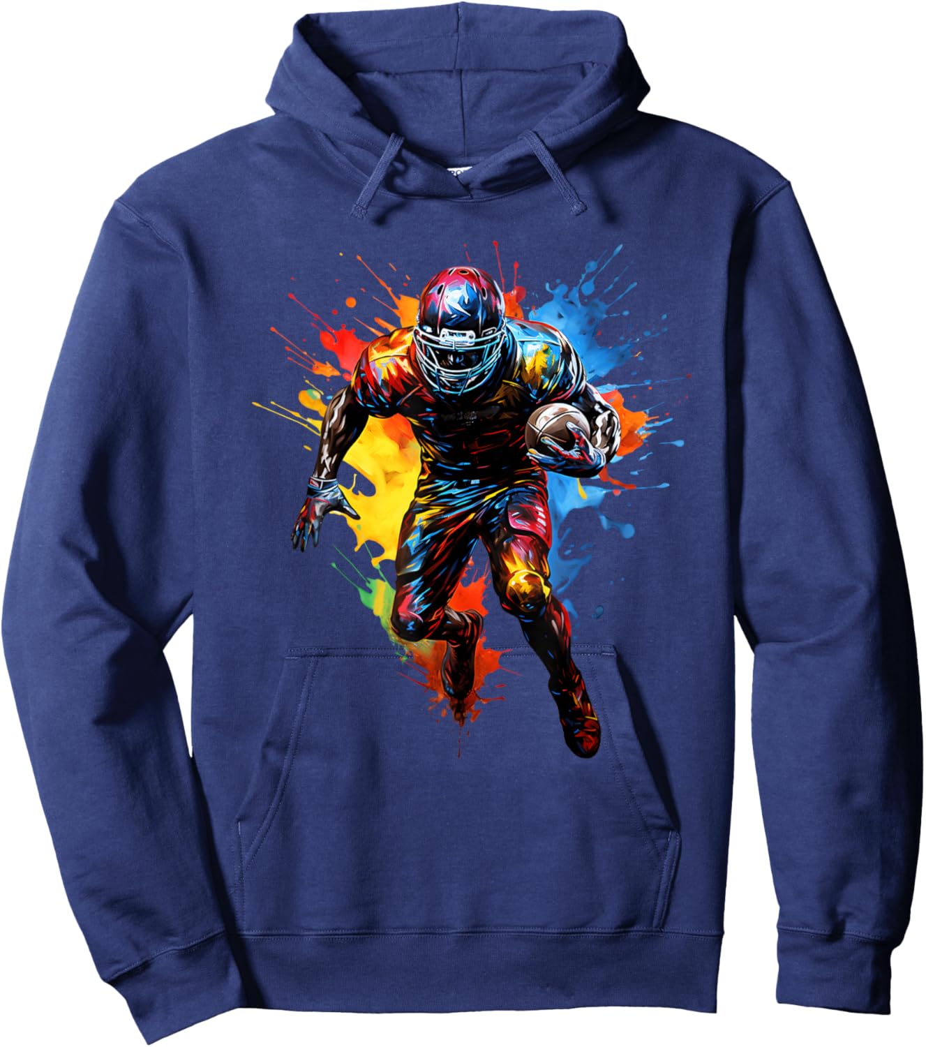 American Football Player Colour Hoodie - Hoodie | Navy