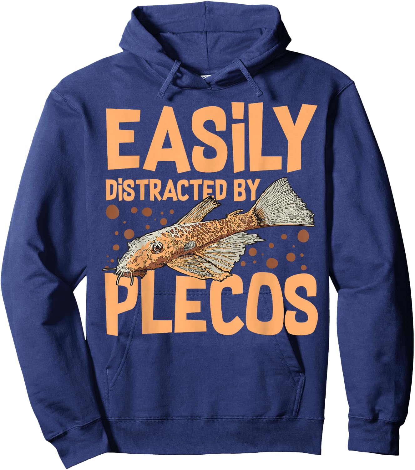 Plecostomus Pleco Fish Aquarium Food Tank Zebra Cave Hoodie - Hoodie | Navy