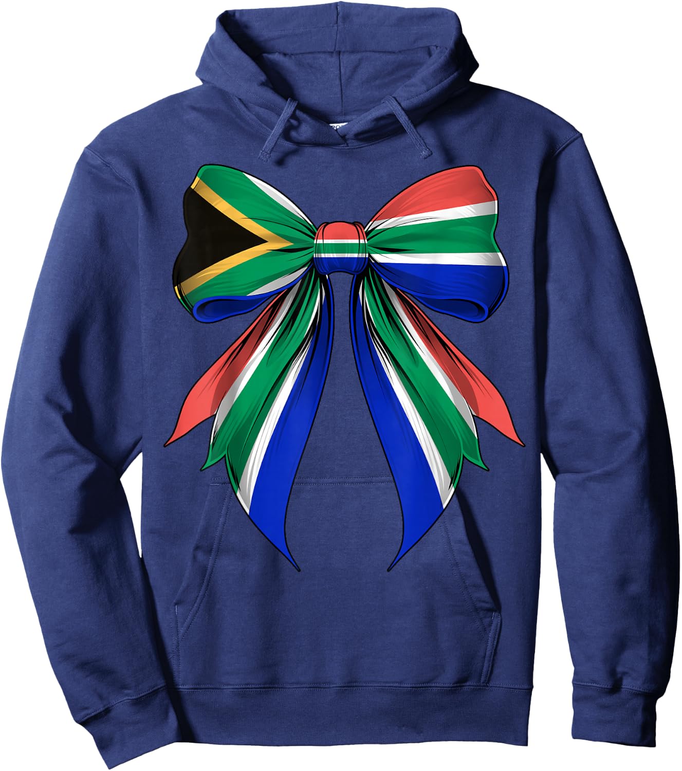 South Africa Flag South African Pride Coquette Ribbon Hoodie - Hoodie | Navy