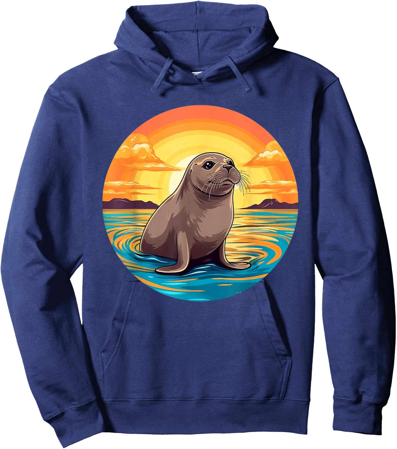 Cartoon Seal I Seal for Children Hoodie - Hoodie | Navy
