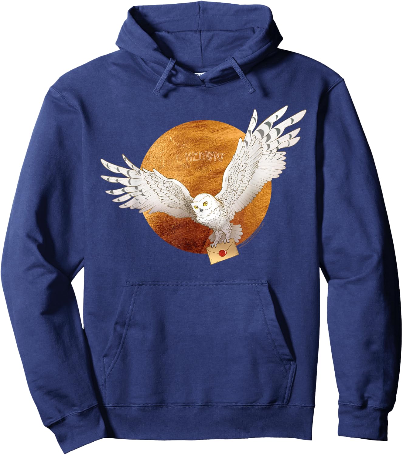 Harry Potter Hedwig Moon , black Hoodie - Hoodie | Navy