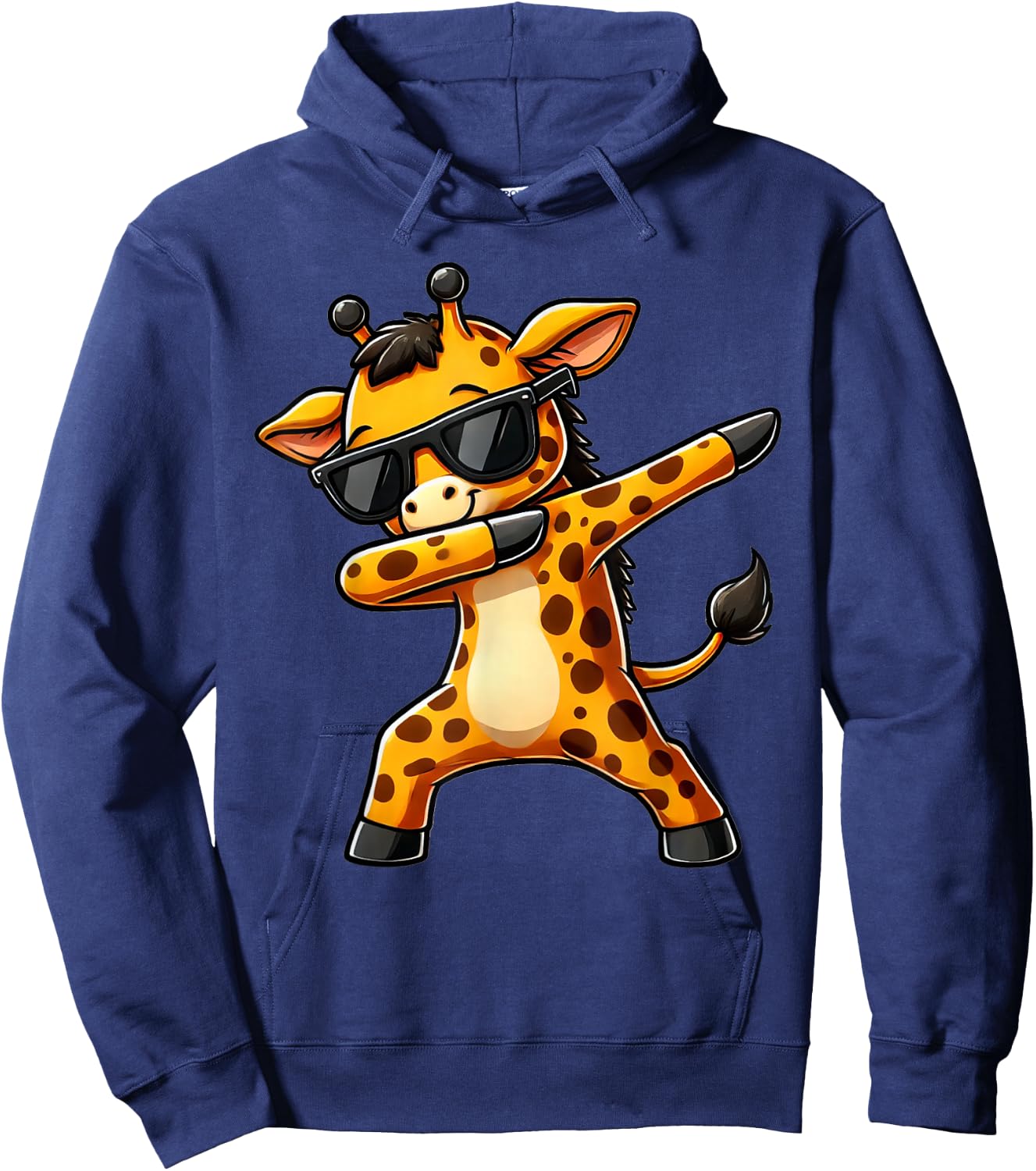 Dabbing Yellow Giraffe Funny Dabben Motif with Giraffe , black Hoodie - Hoodie | Navy