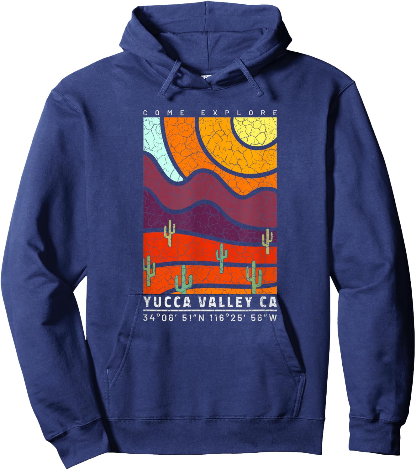Yucca Valley California Cool Desert Souvenir Yucca Valley Hoodie - Hoodie | Navy