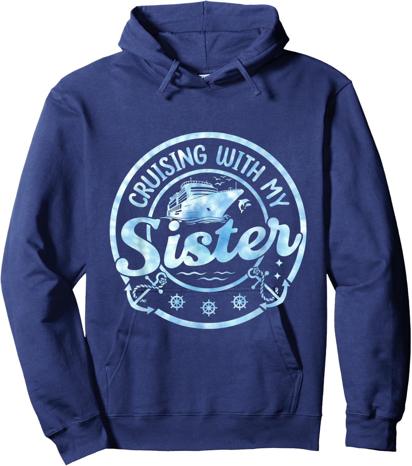 Cruise Vacation Matching Siblings Cruising with My Sister Hoodie - Hoodie | Navy