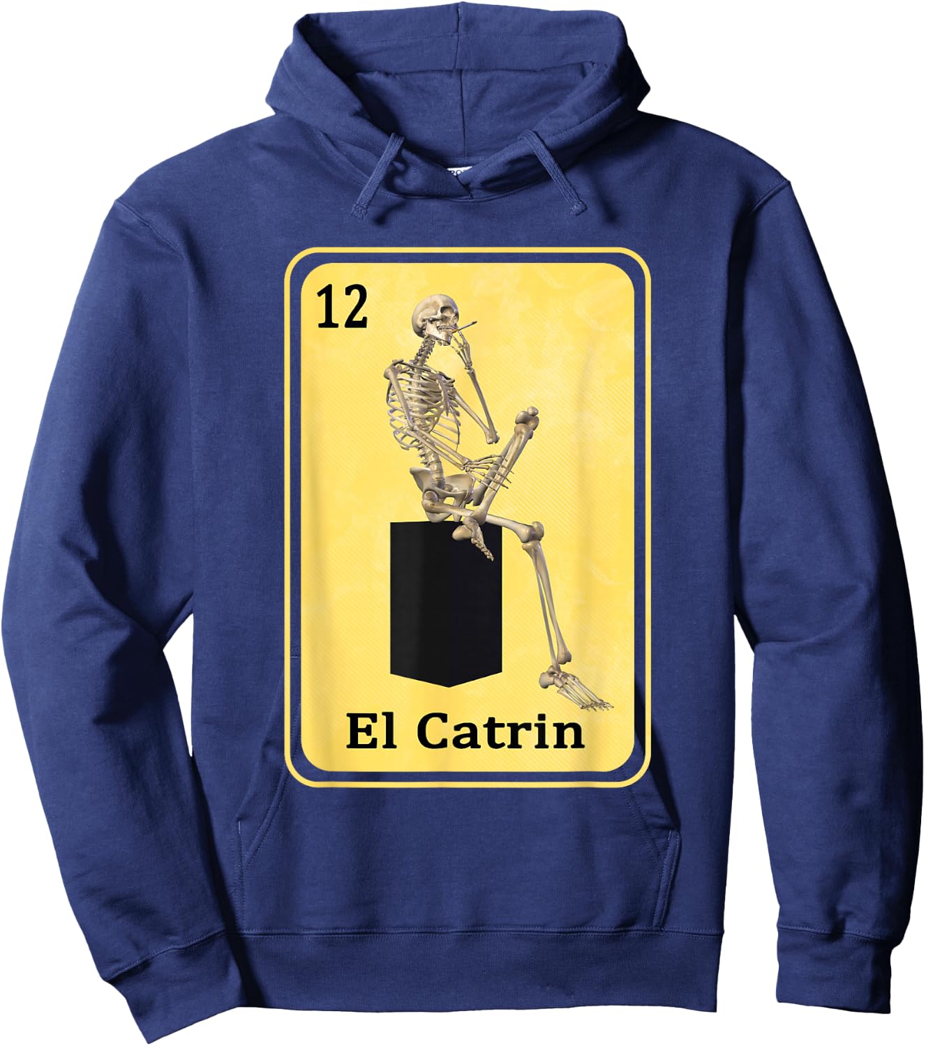 Funny Spanish-Mexican Bingo Gifts for Catrin - El Catrin Hoodie - Hoodie | Navy
