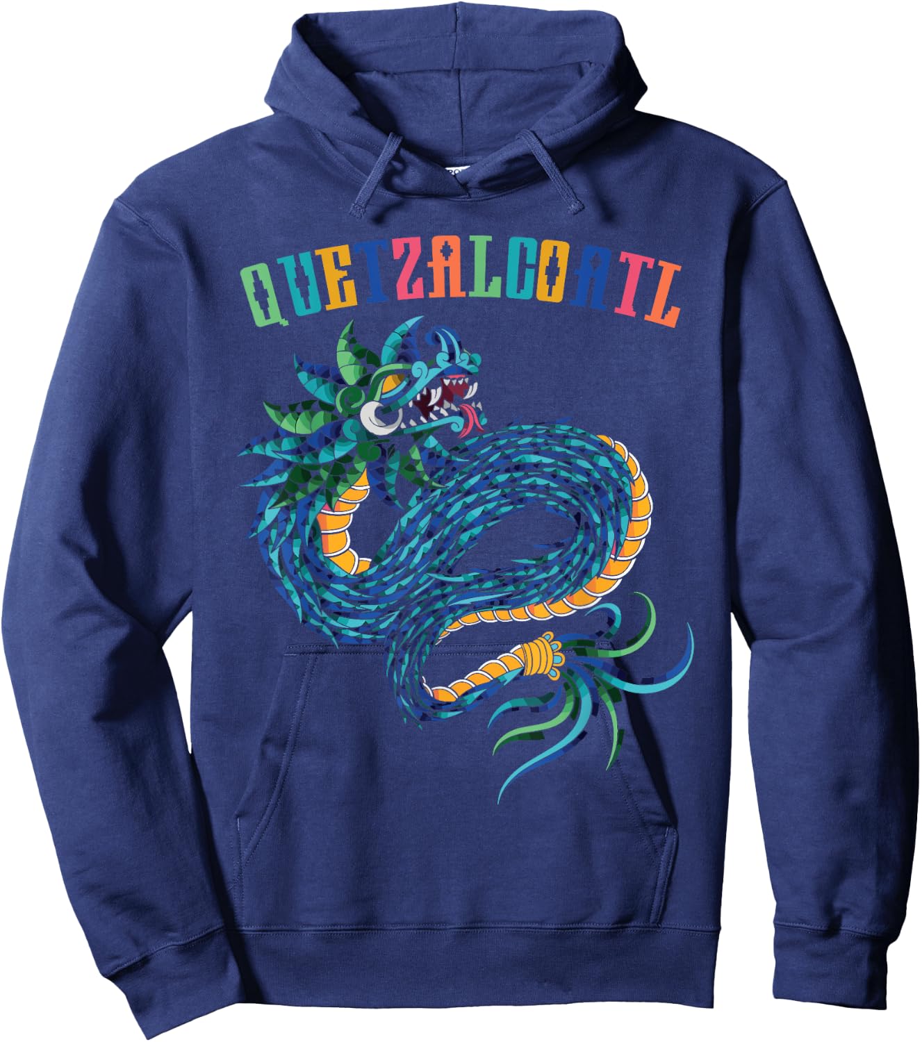 Aztec God Quetzalcoatl Cool Snake Dragon Inca Maya Gifts Hoodie - Hoodie | Navy