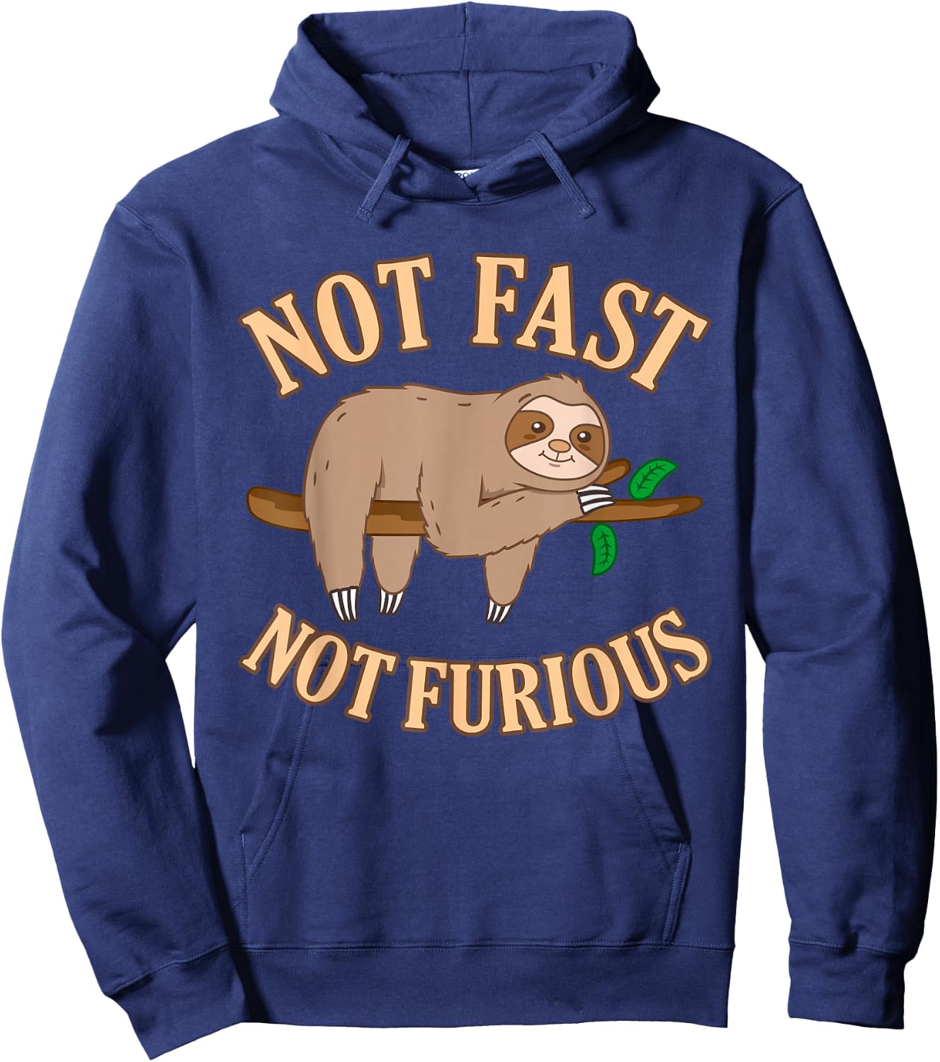 Not Fast Not Furious Sloth Hoodie - Hoodie | Navy