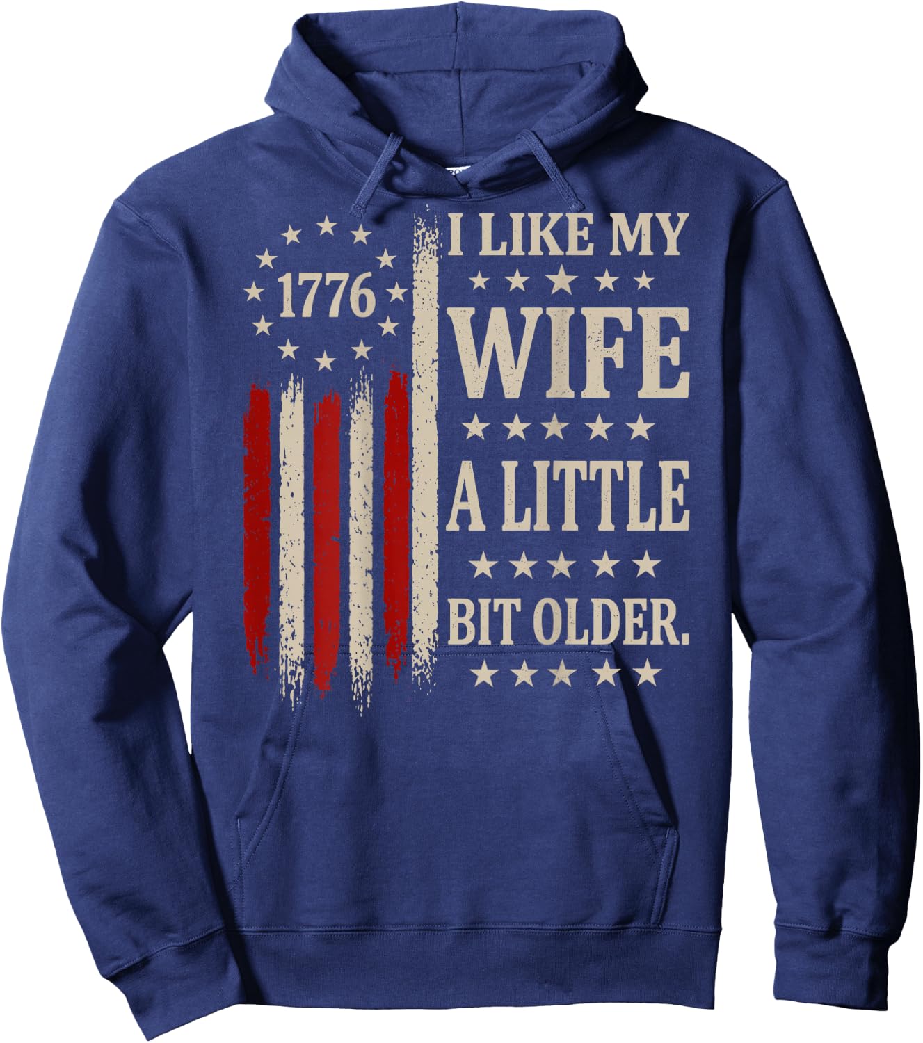 (ON Back) I Like My Wife A Little Bit Older Husband Saying Hoodie - Hoodie | Navy