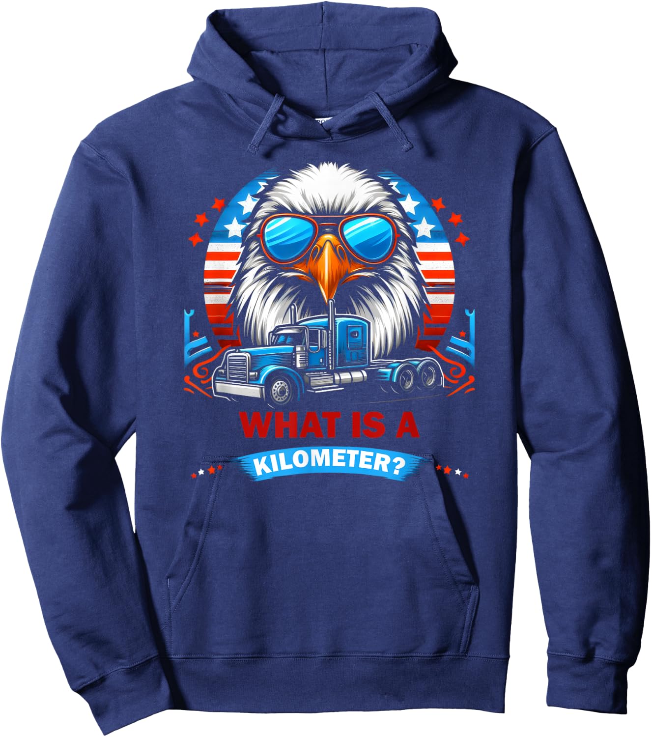 American Pride What is a Kilometer Hoodie - Hoodie | Navy