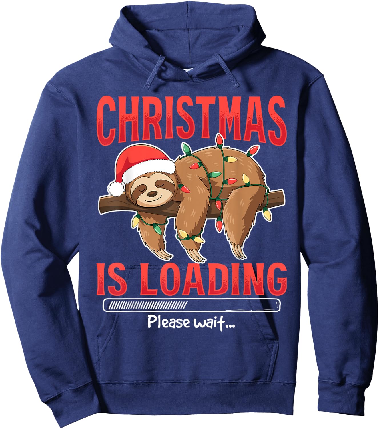 Sloth Christmas Animal Christmas is loading please wait …. Hoodie - Hoodie | Navy