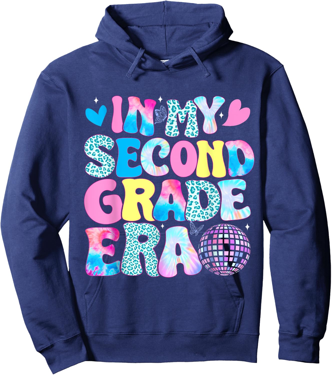 In My Second Grade Era 2nd Grade Girl Teacher Back to School Hoodie - Hoodie | Navy
