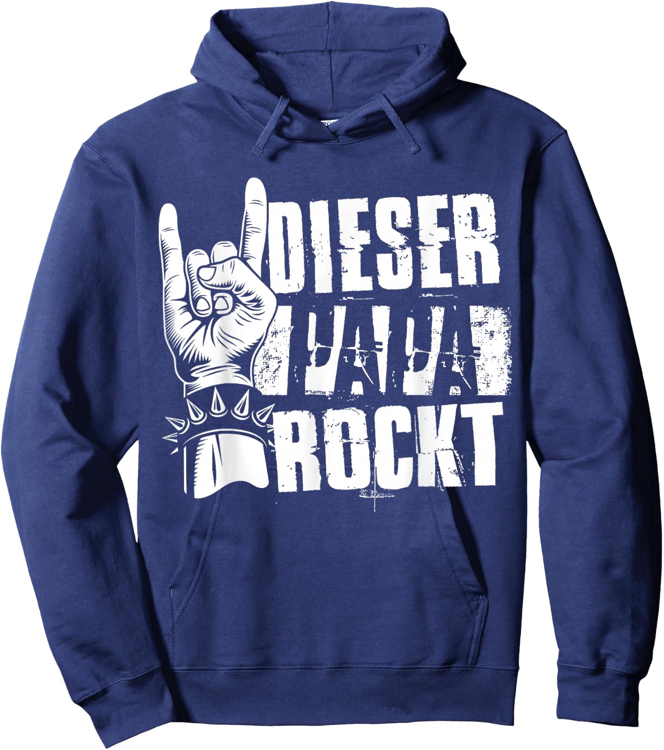 Dieser Papa Rockt Heavy Metal Rocker Rock & Roll Papa Hoodie - Hoodie | Navy