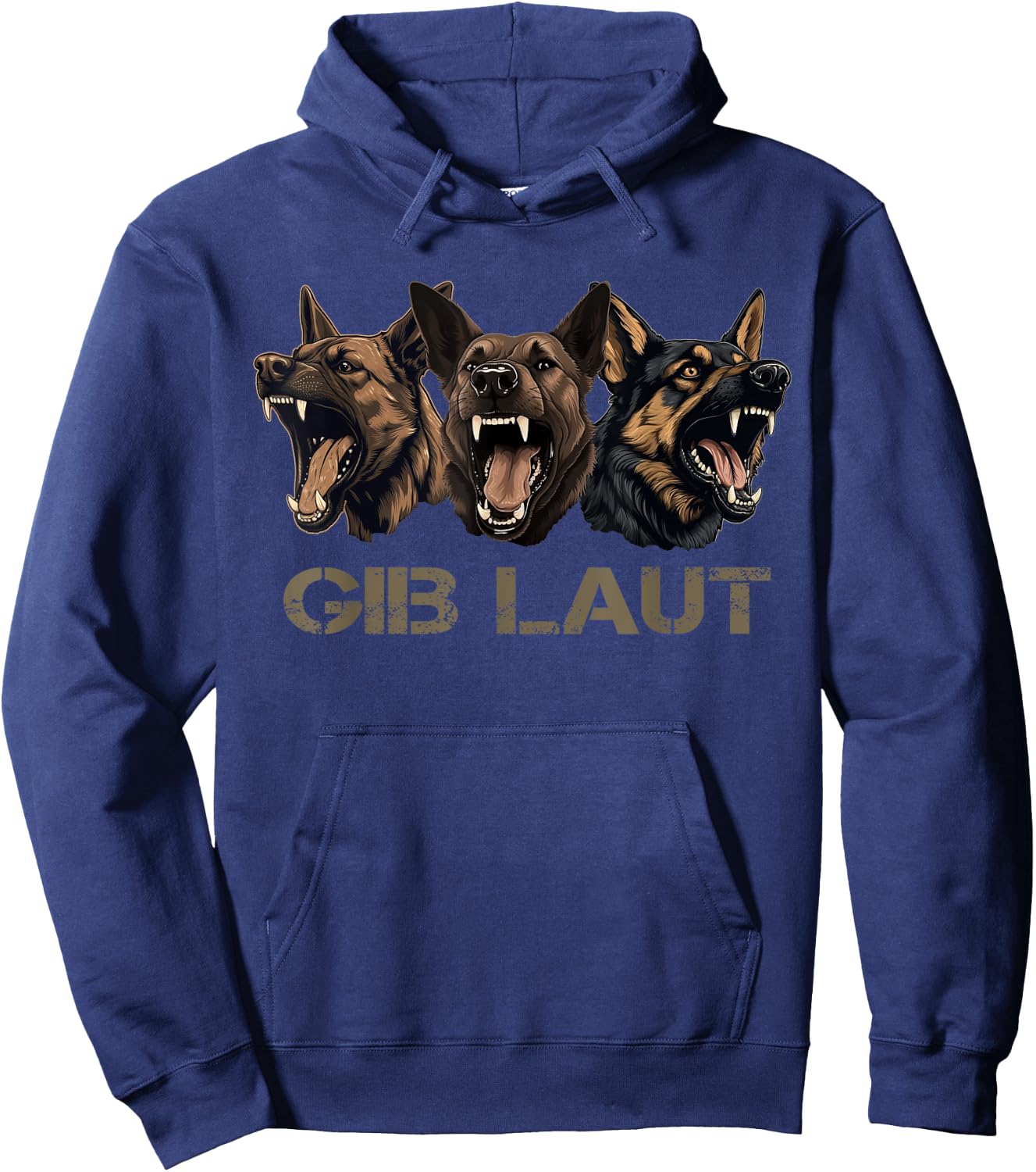 Gib Laut Working Dog Malinois German Shepherd Dog Bite Bark Hoodie - Hoodie | Navy