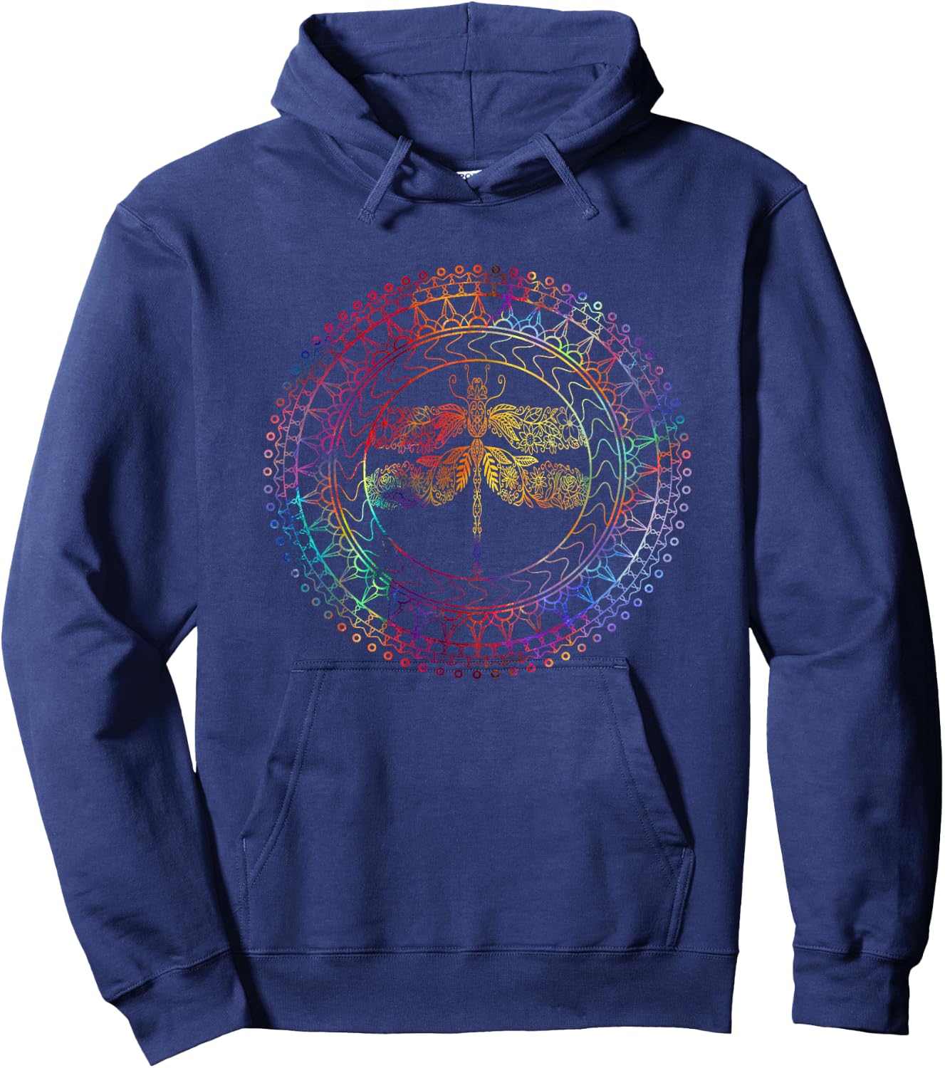 Fuzzy Blindspot Women's Dragonfly Spirit Animal , Black, Small Hoodie - Hoodie | Navy