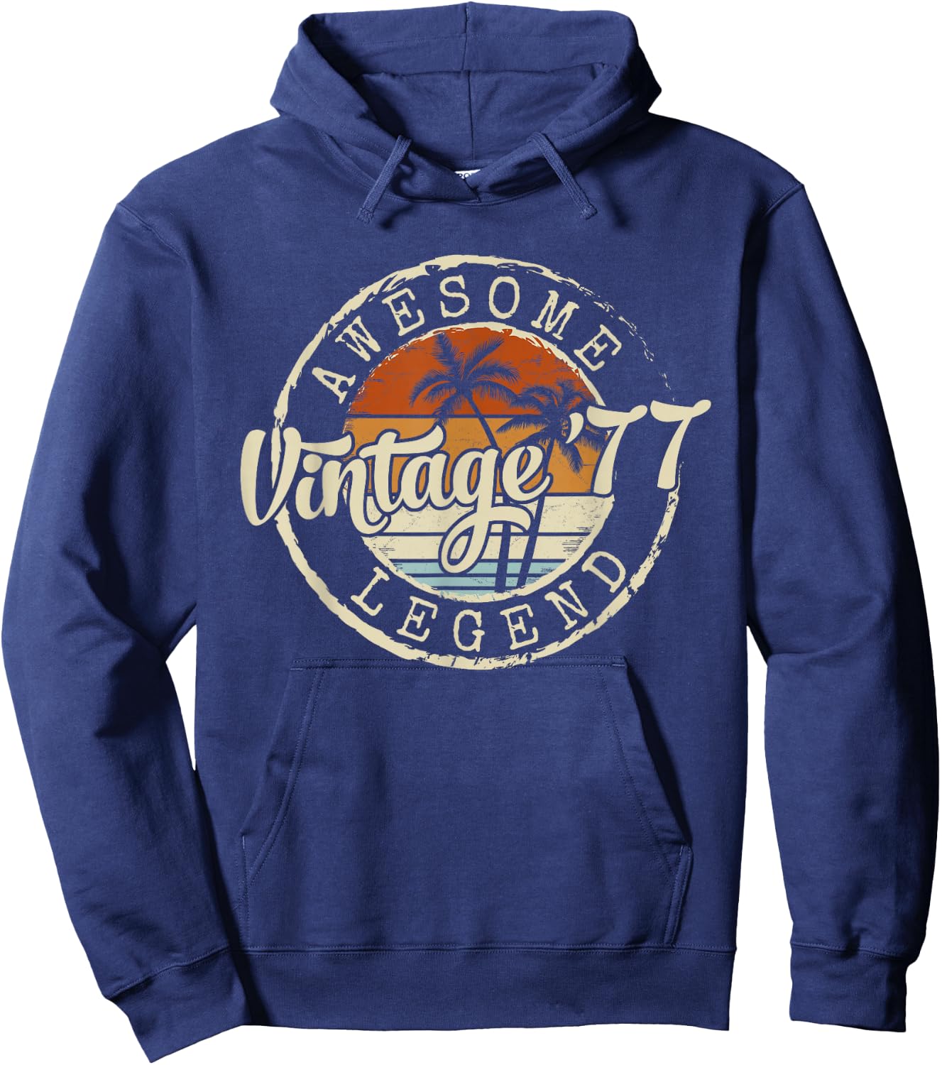 Vintage 1977 49yr 49th Birthday Gifts 49 Years Old Hoodie - Hoodie | Navy