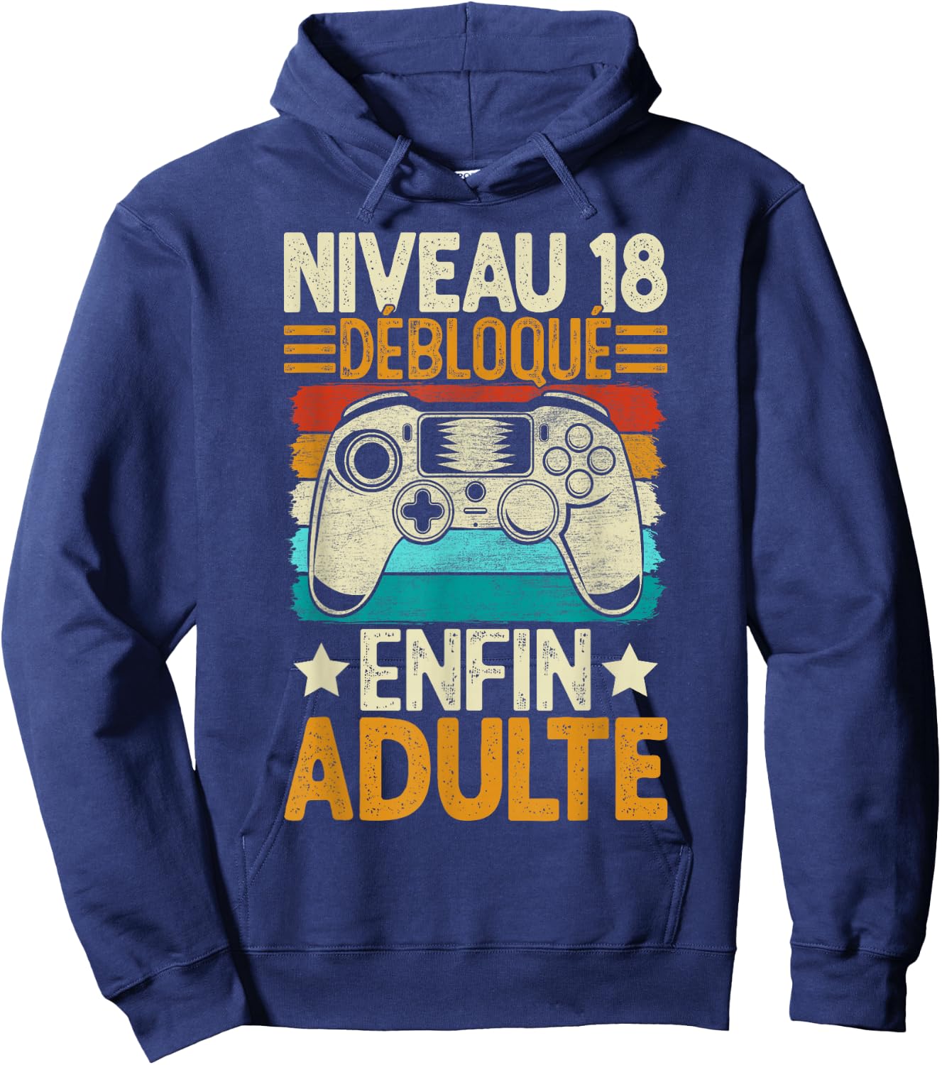 18 Years Birthday Boy Gift Gamer Funny Funny , Black Hoodie - Hoodie | Navy