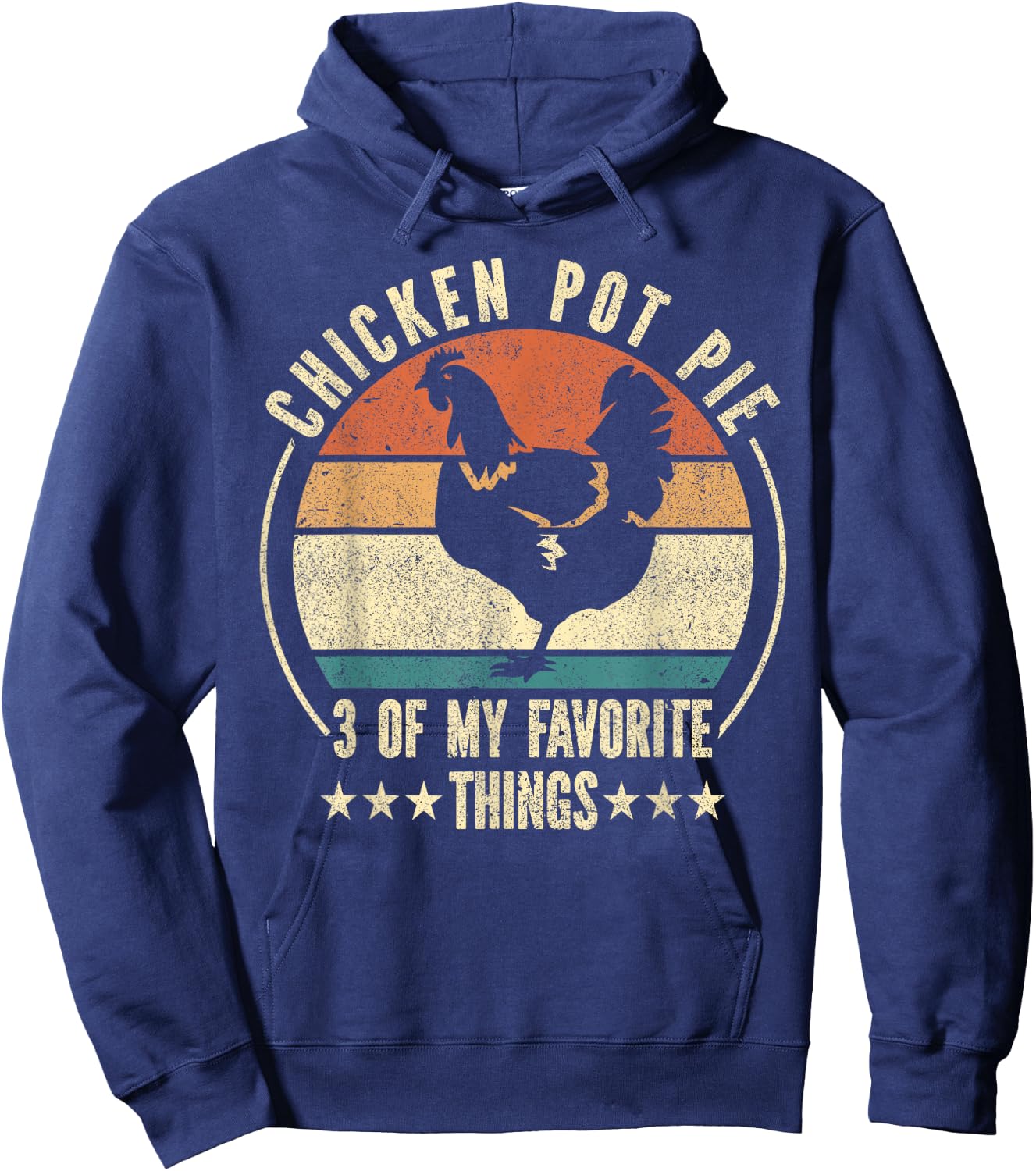 Vintage Chicken Pot Pie Hoodie - Hoodie | Navy