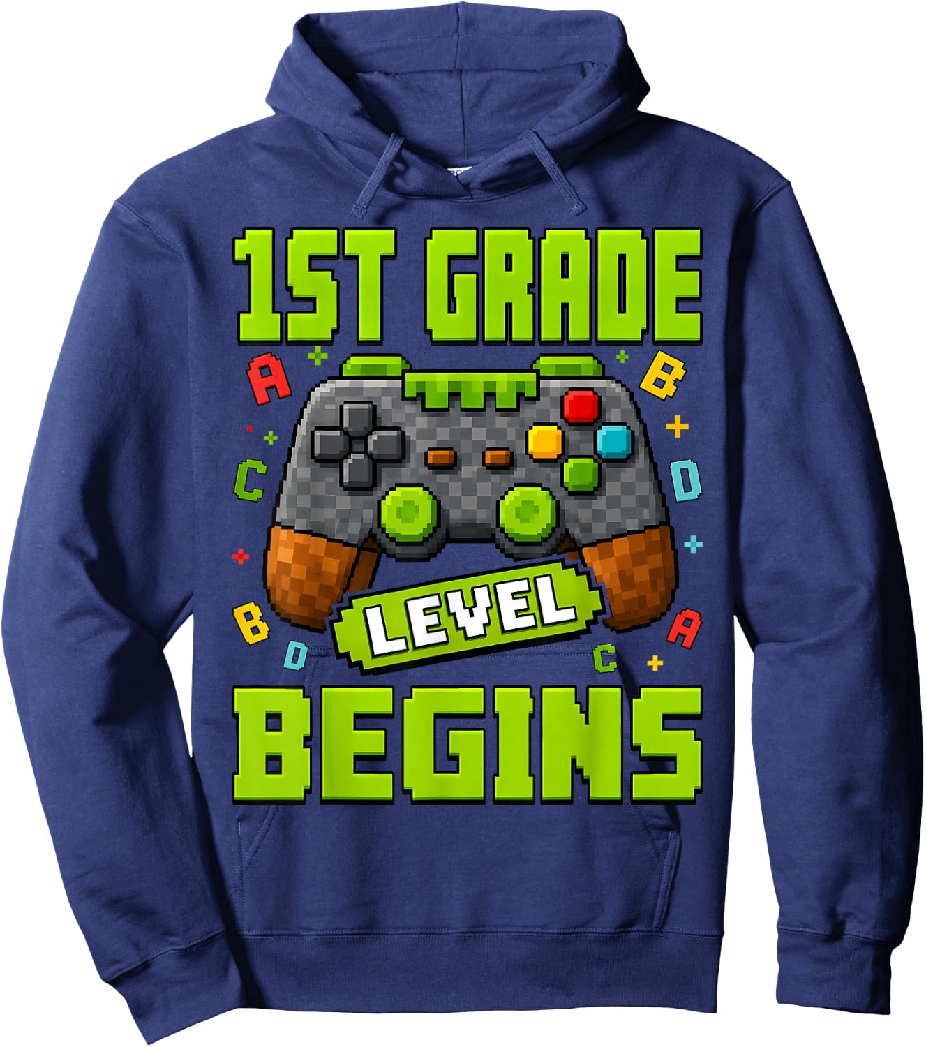 Gamer 1st Garde Back to School First Day of First Grade Boys Hoodie - Hoodie | Navy