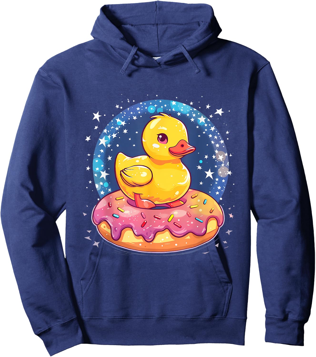 Rubber Duck Donut Watercolor Rubber Duckling Duck Lover Hoodie - Hoodie | Navy