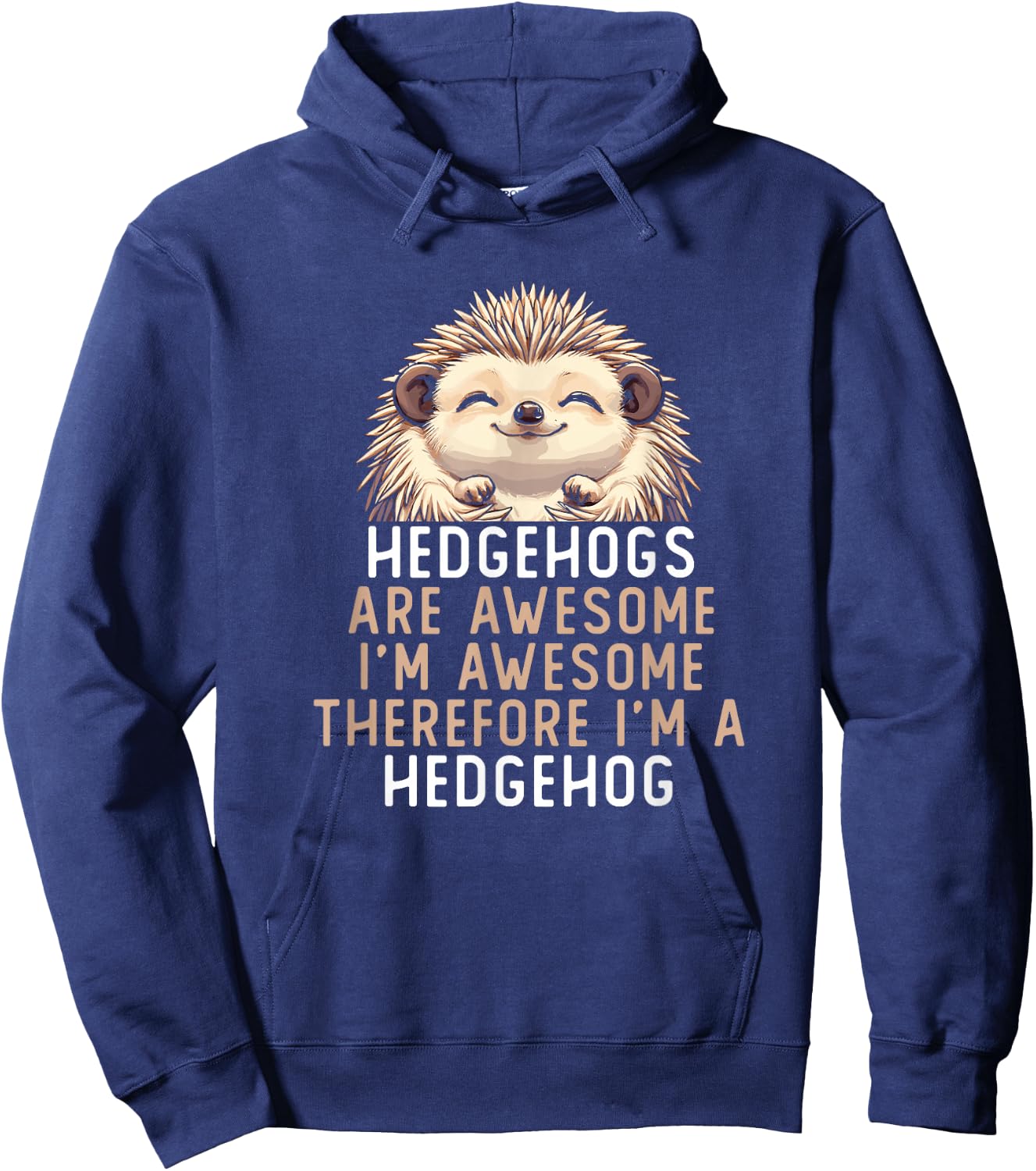 Hedgehogs Are Awesome Kids Girls Boys Cute Hedgehog Hoodie - Hoodie | Navy