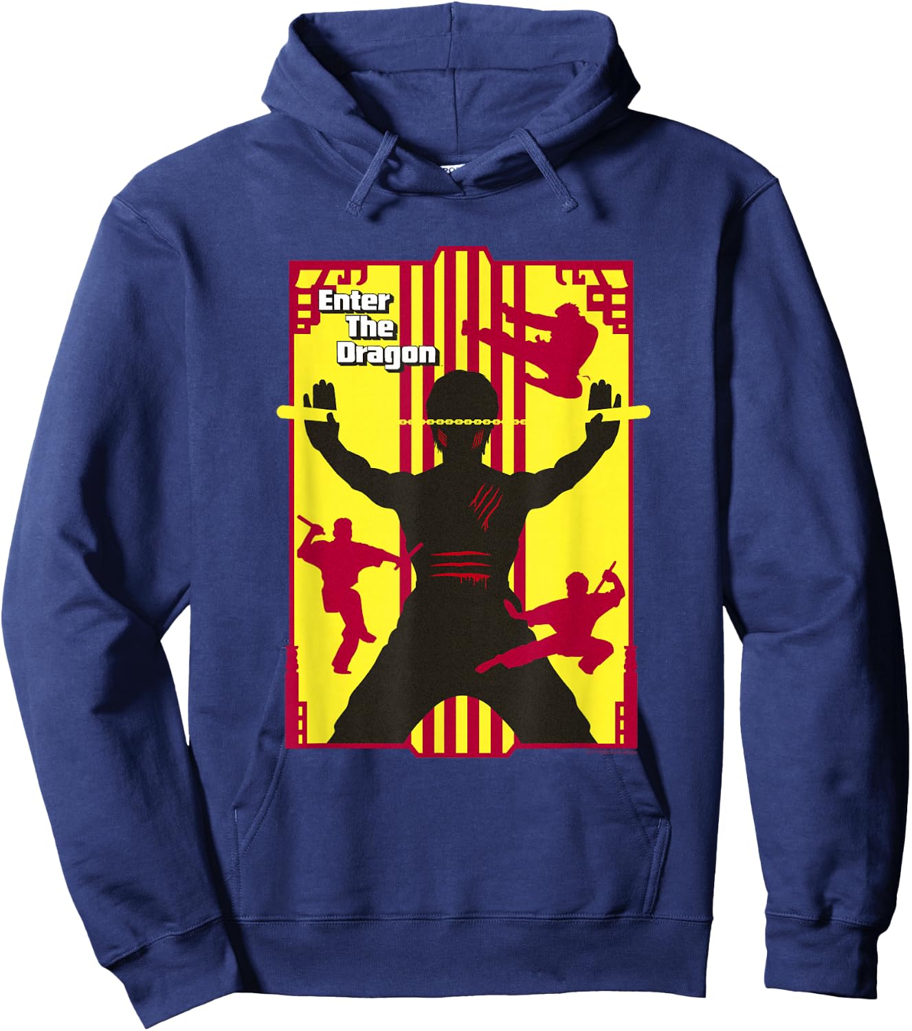 WB100 Enter the Dragon Bruce Lee Vintage Martial Artist Hoodie - Hoodie | Navy