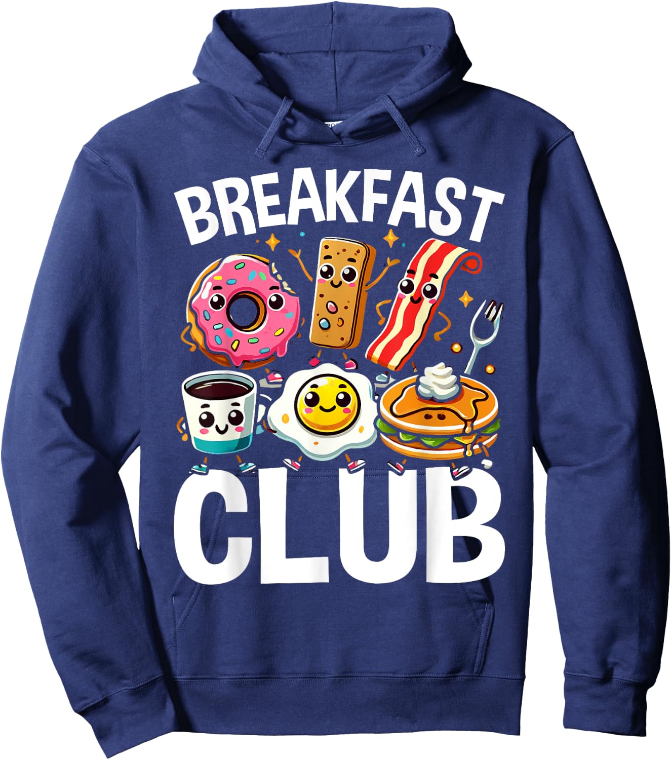 Breakfast Club Cute Kawaii Bfast Club Parody Funny Food Pun Hoodie - Hoodie | Navy